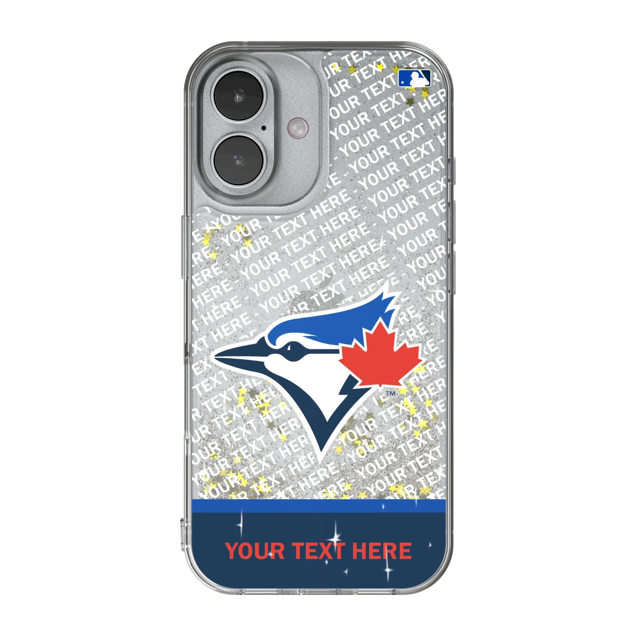 Toronto Blue Jays Personalized EndZone Plus iPhone Glitter Phone Case for Apple iPhone