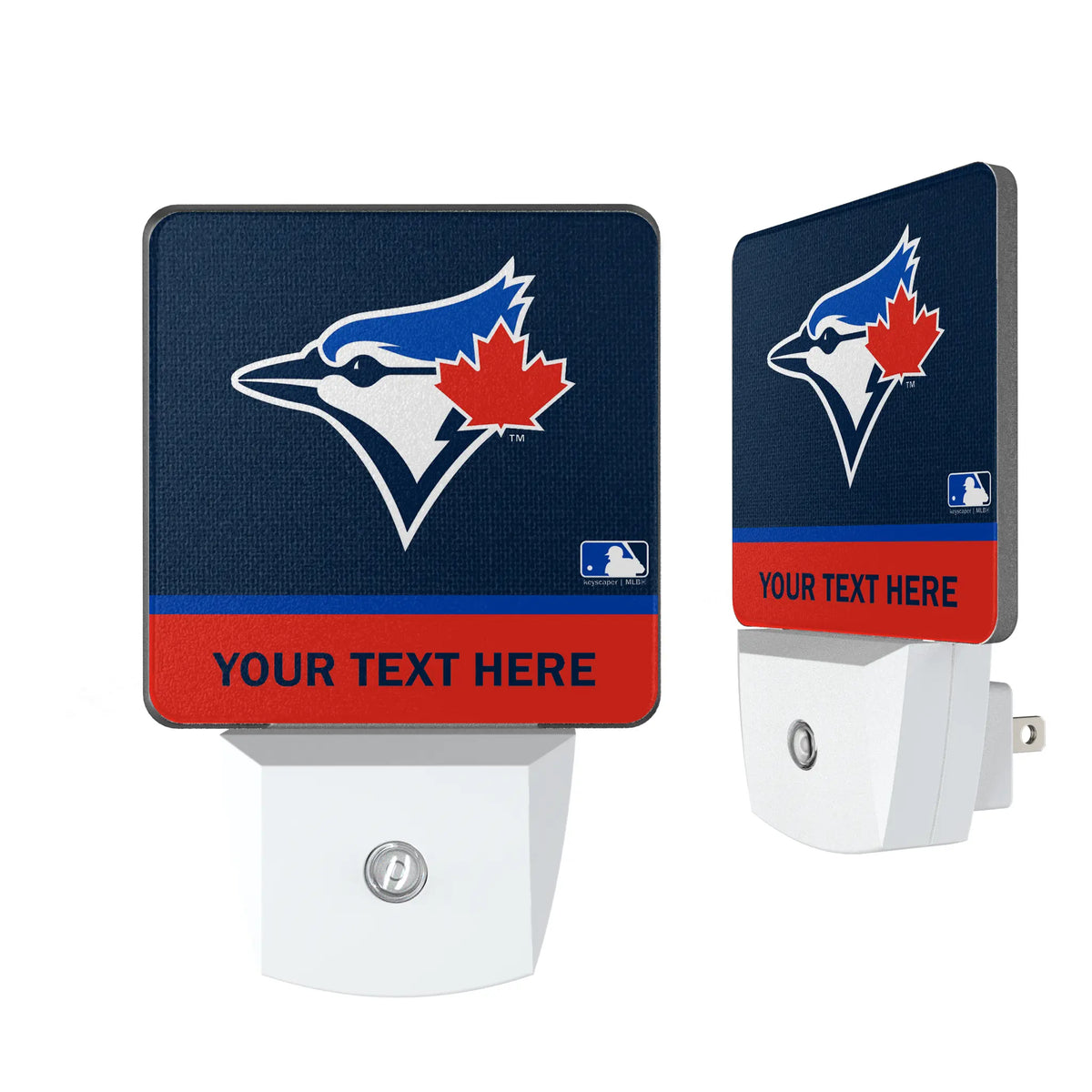 Toronto Blue Jays Personalized Endzone Solid Night Light 2-Pack
