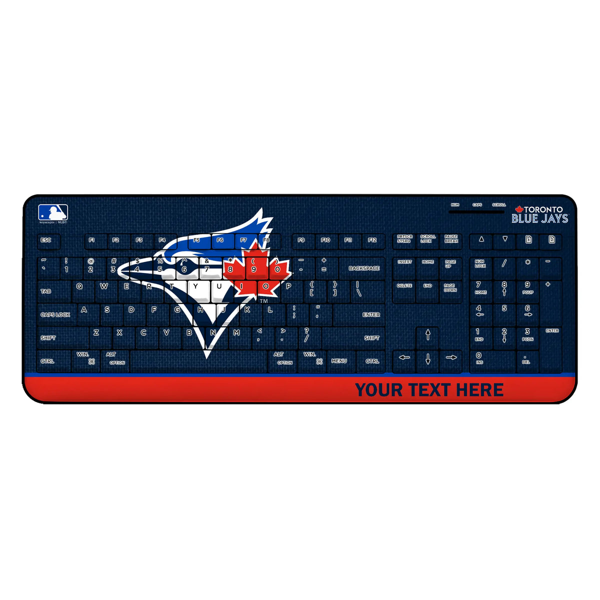 Toronto Blue Jays Personalized Endzone Solid Wireless USB Keyboard