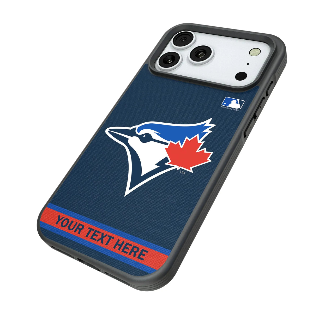 Toronto Blue Jays Personalized Stripe iPhone Bump Phone Case for Apple iPhone - Isometric View#Device_iPhone 18 Pro Max