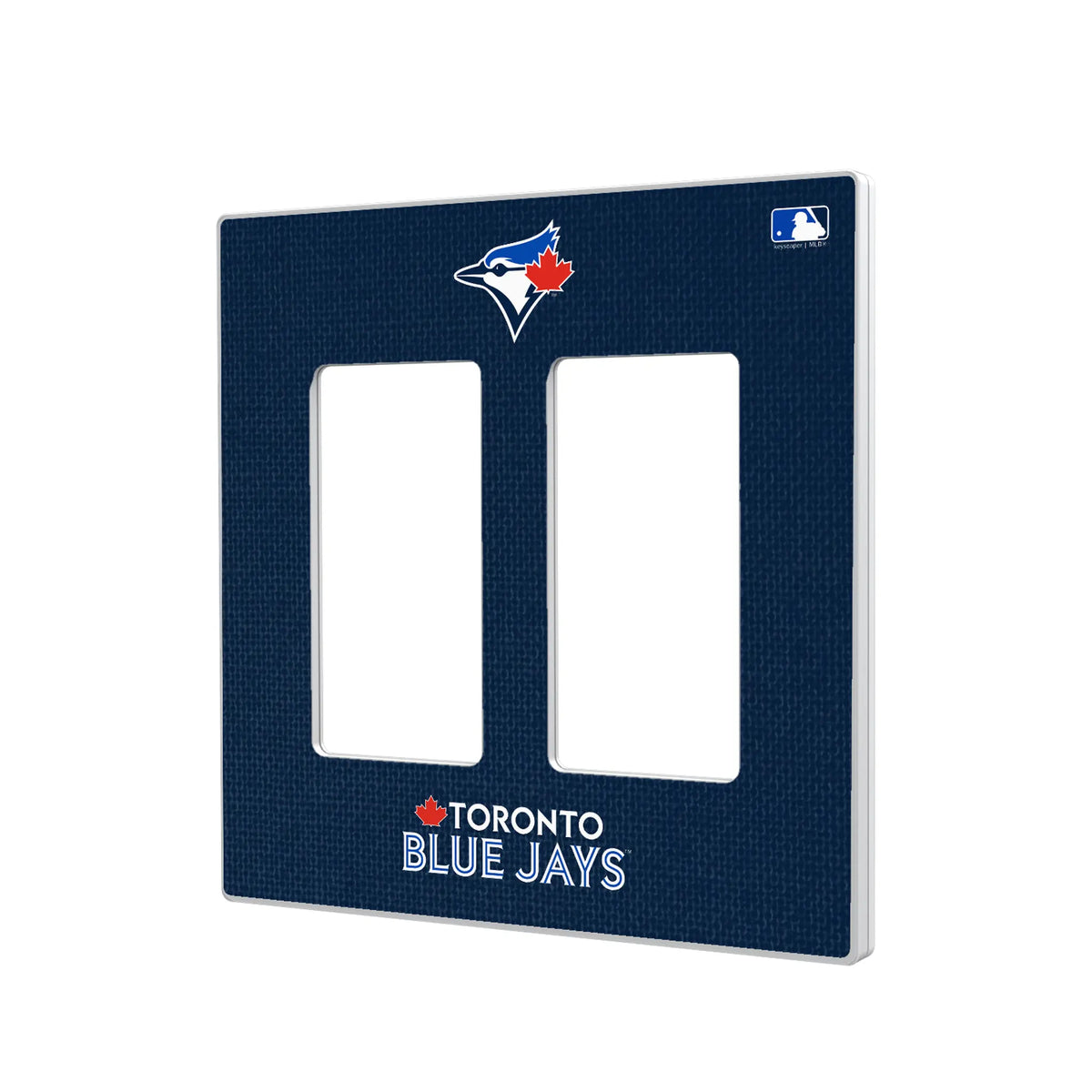 Toronto Blue Jays Solid Hidden-Screw Light Switch Plate#Style_Double Rocker