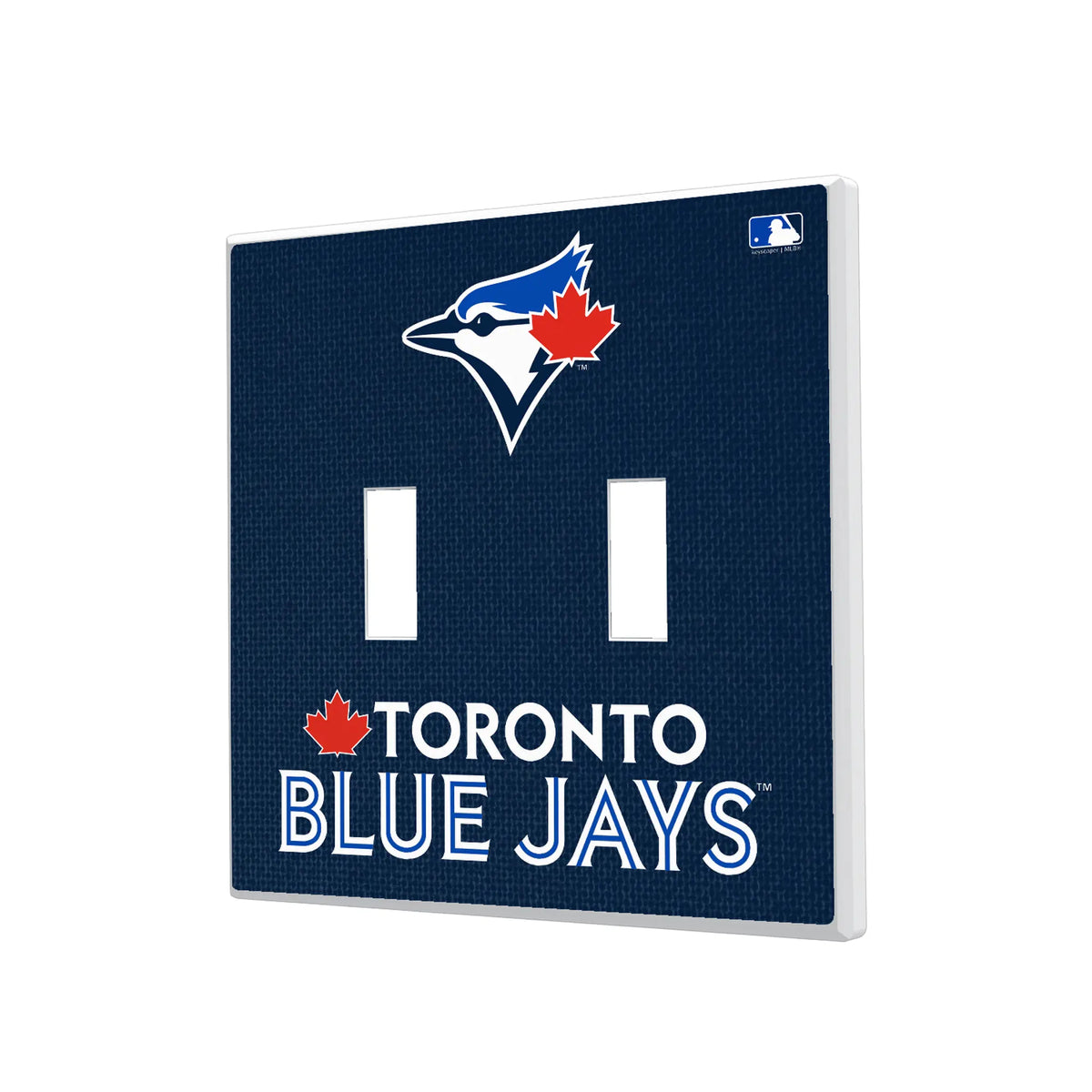 Toronto Blue Jays Solid Hidden-Screw Light Switch Plate#Style_Double Toggle