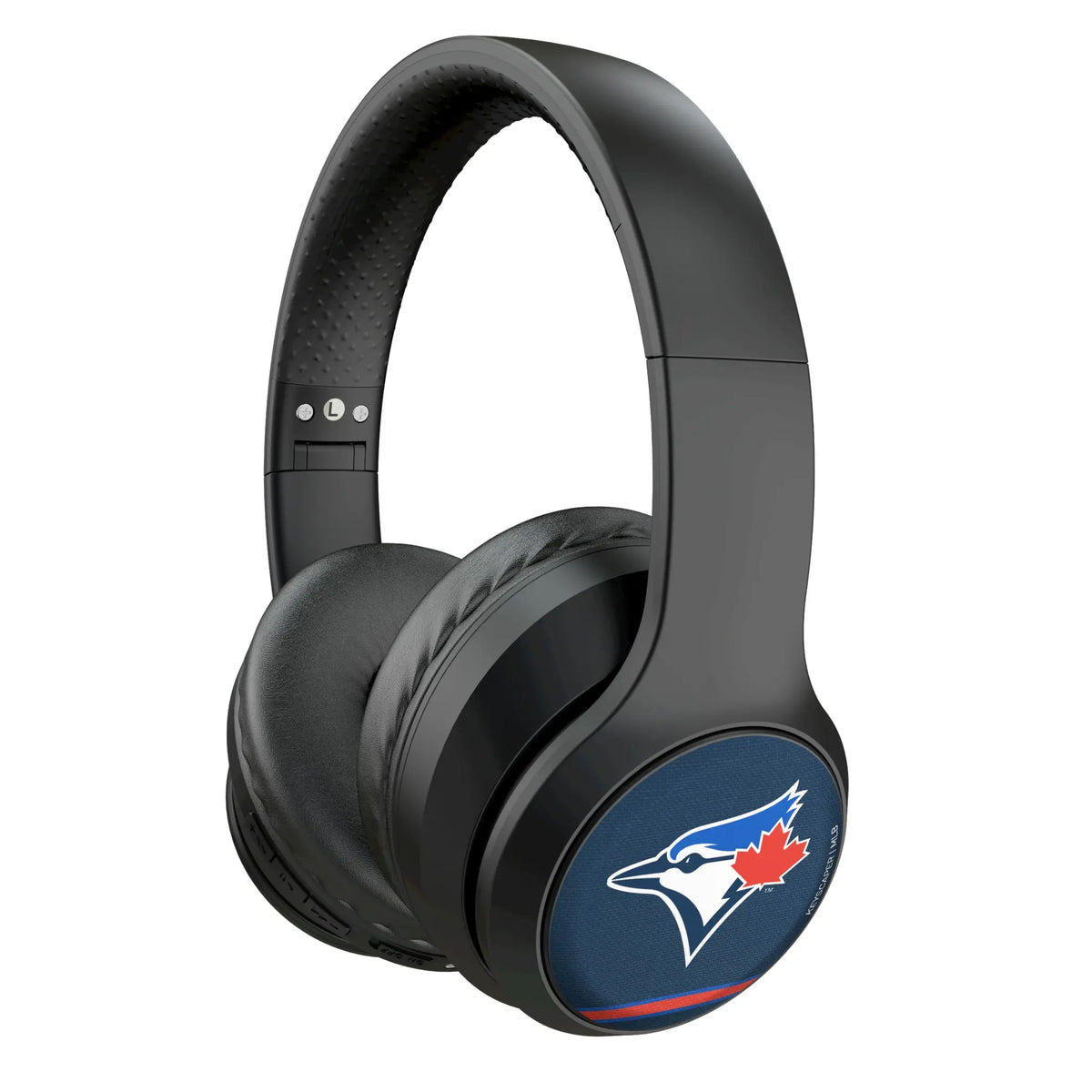 Toronto Blue Jays Stripe Wireless Over-Ear Headphones With Case