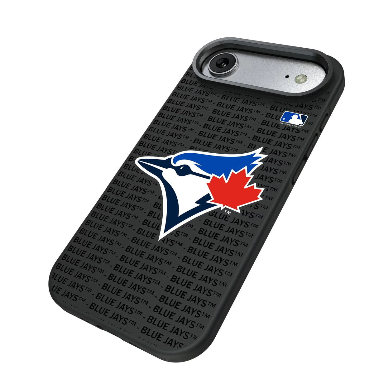 Toronto Blue Jays Text Backdrop iPhone Bump Phone Case for Apple iPhone - Isometric View#Device_iPhone Air