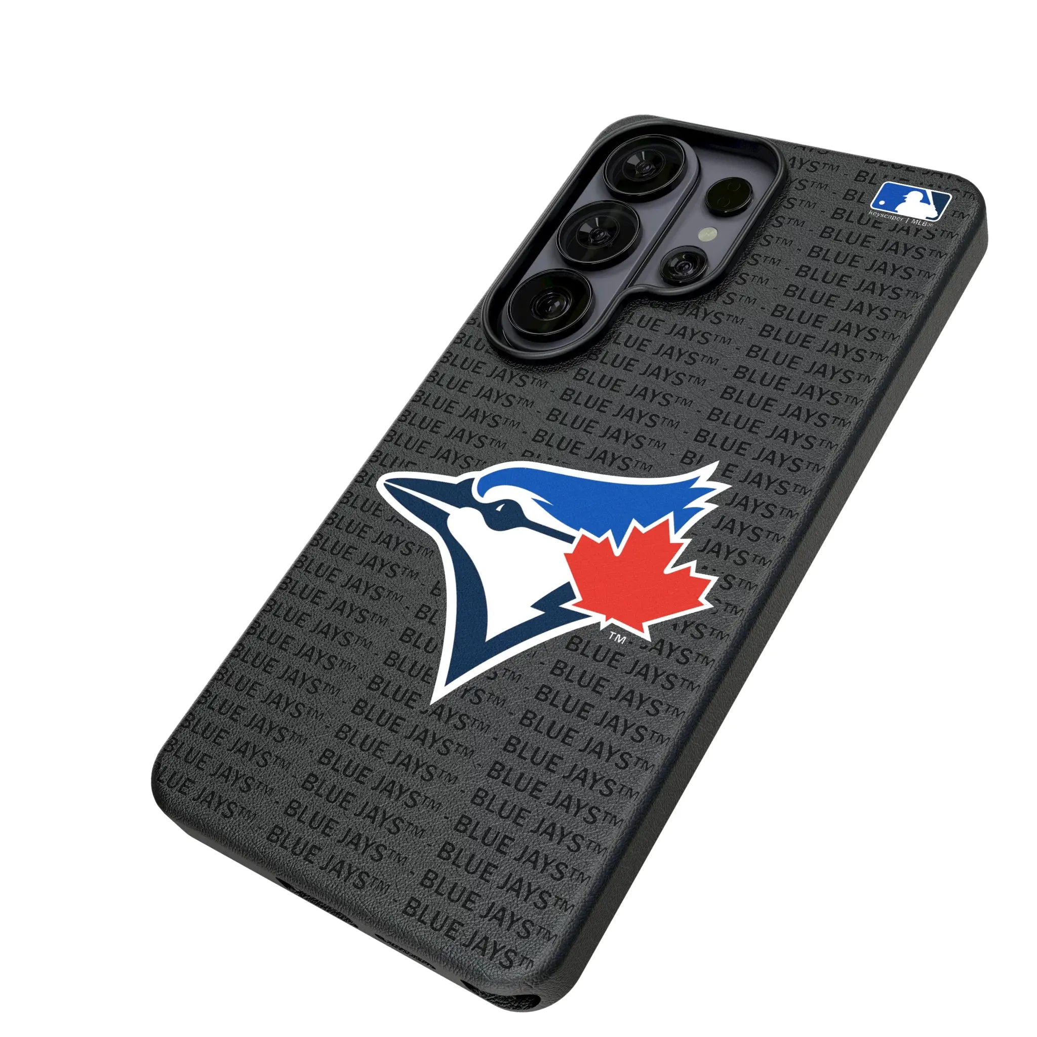 Toronto Blue Jays Text Backdrop Galaxy MagSafe Compatible Phone Case for Samsung Galaxy - Isometric View#Device_Galaxy S26 Ultra