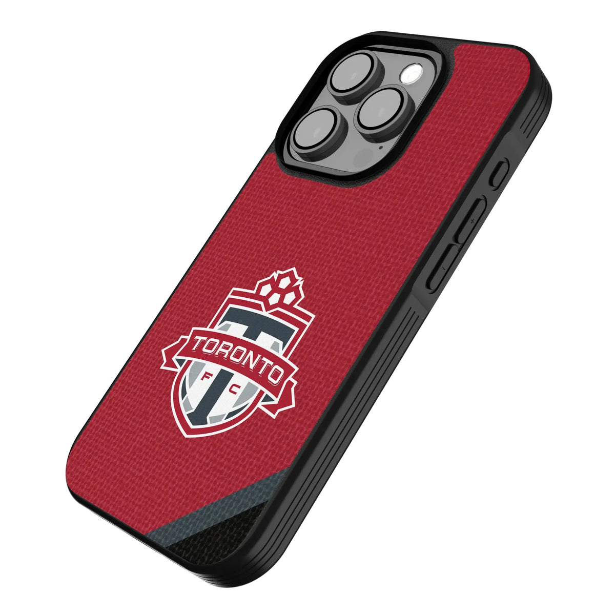 Toronto FC Diagonal Stripe iPhone Bump Phone Case for Apple iPhone - Isometric View