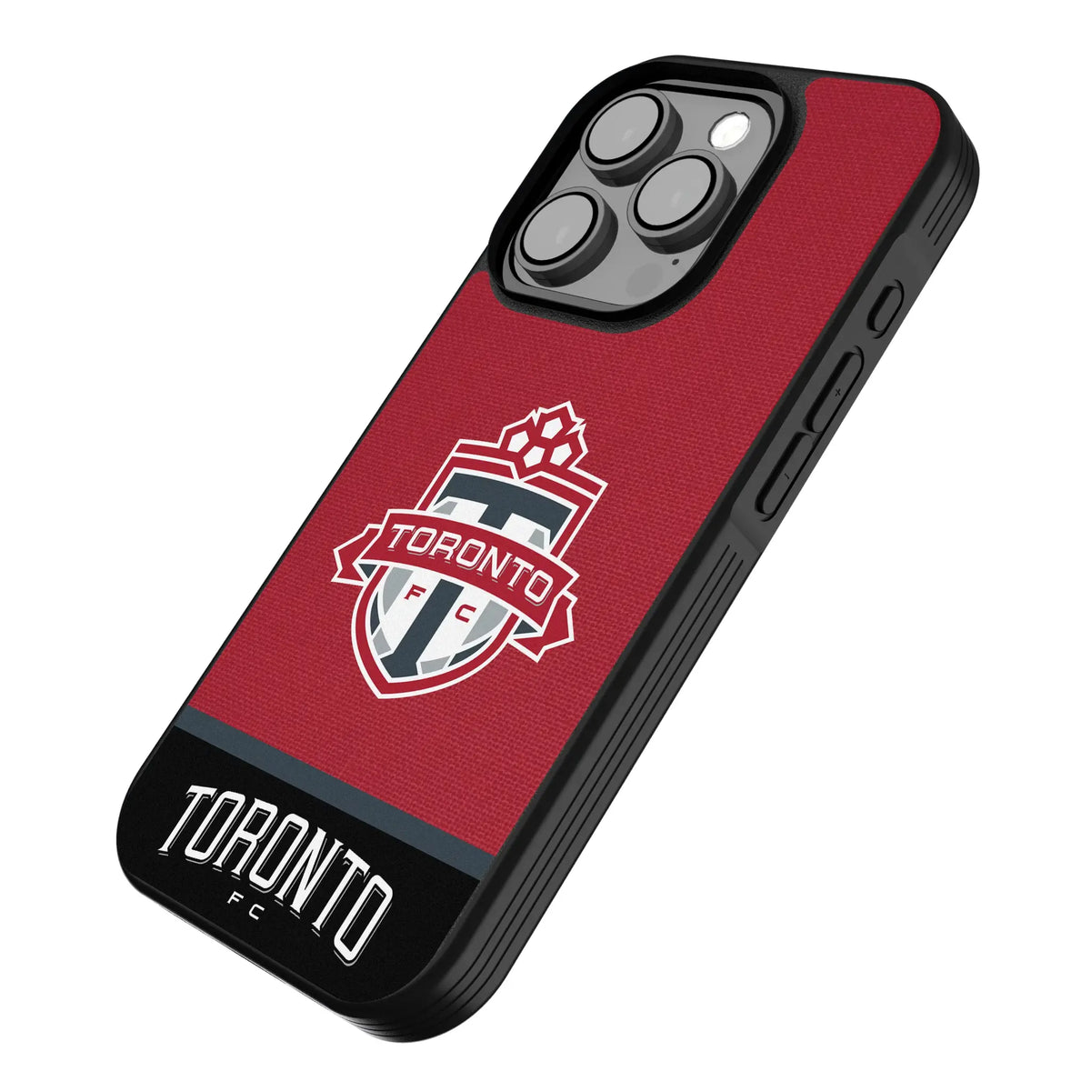 Toronto FC Endzone Solid iPhone Bump Phone Case for Apple iPhone - Isometric View