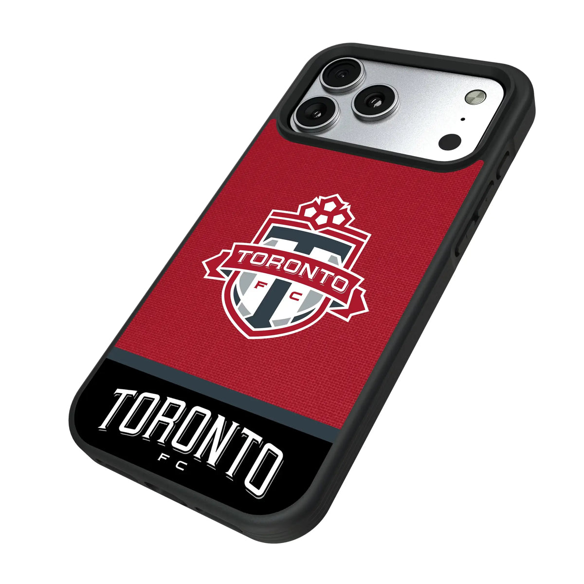 Toronto FC Endzone Solid iPhone Bump Phone Case for Apple iPhone - Isometric View#Device_iPhone 17 Pro Max