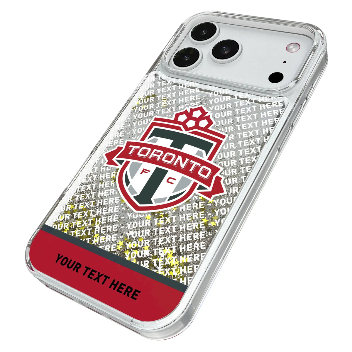 Toronto FC Personalized EndZone Plus iPhone Glitter Phone Case for Apple iPhone - Isometric View#Device_iPhone 18 Pro Max