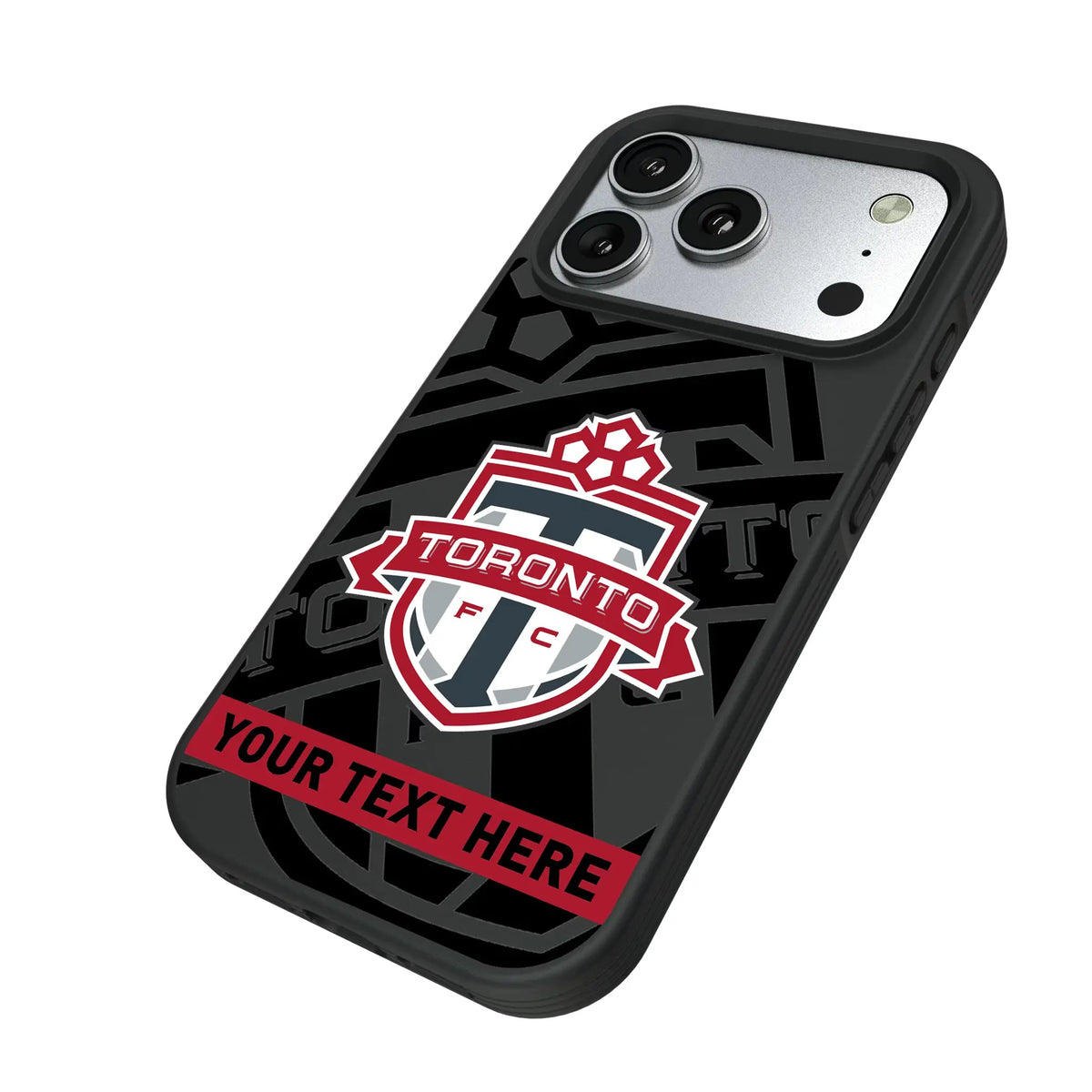 Toronto FC Personalized Tilt iPhone Bump Phone Case for Apple iPhone - Isometric View#Device_iPhone 17 Pro