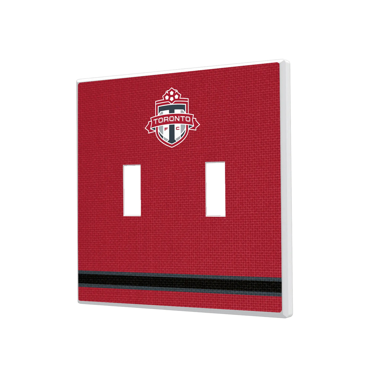 Toronto FC Stripe Hidden-Screw Light Switch Plate#Style_Double Toggle