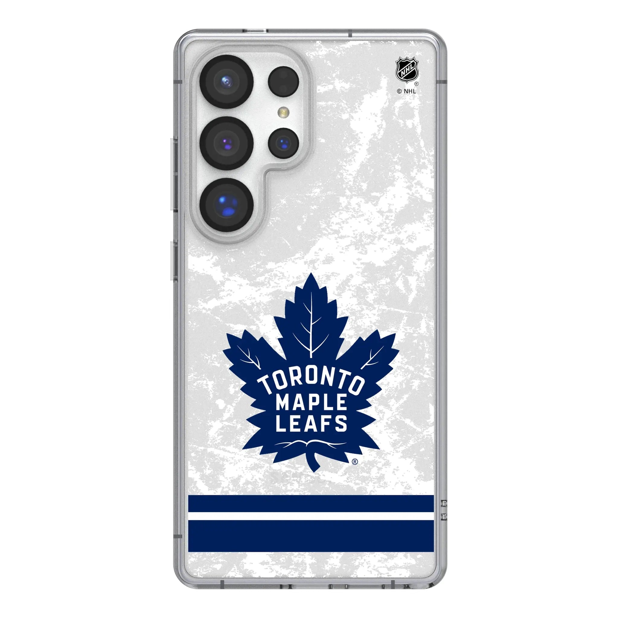 Toronto Maple Leafs Ice Stripe Galaxy Clear Phone Case for Samsung Galaxy#Device_Galaxy S25 Ultra