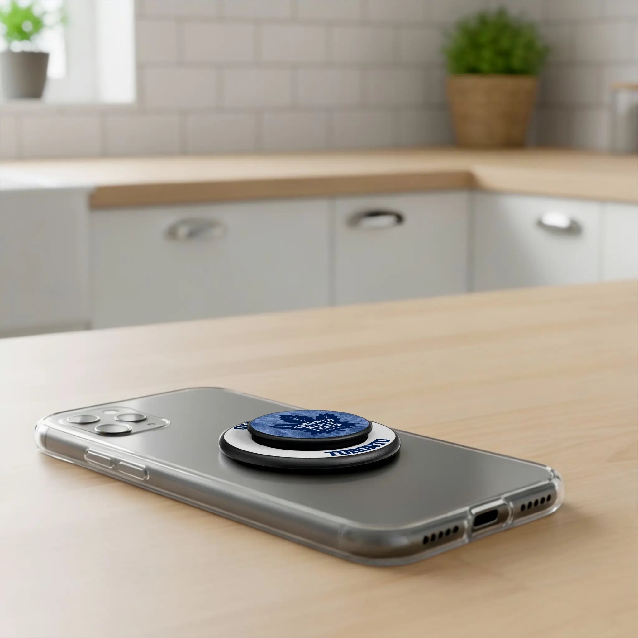 Toronto Maple Leafs Ice Wordmark Popsockets Round Magnetic - Lifestyle