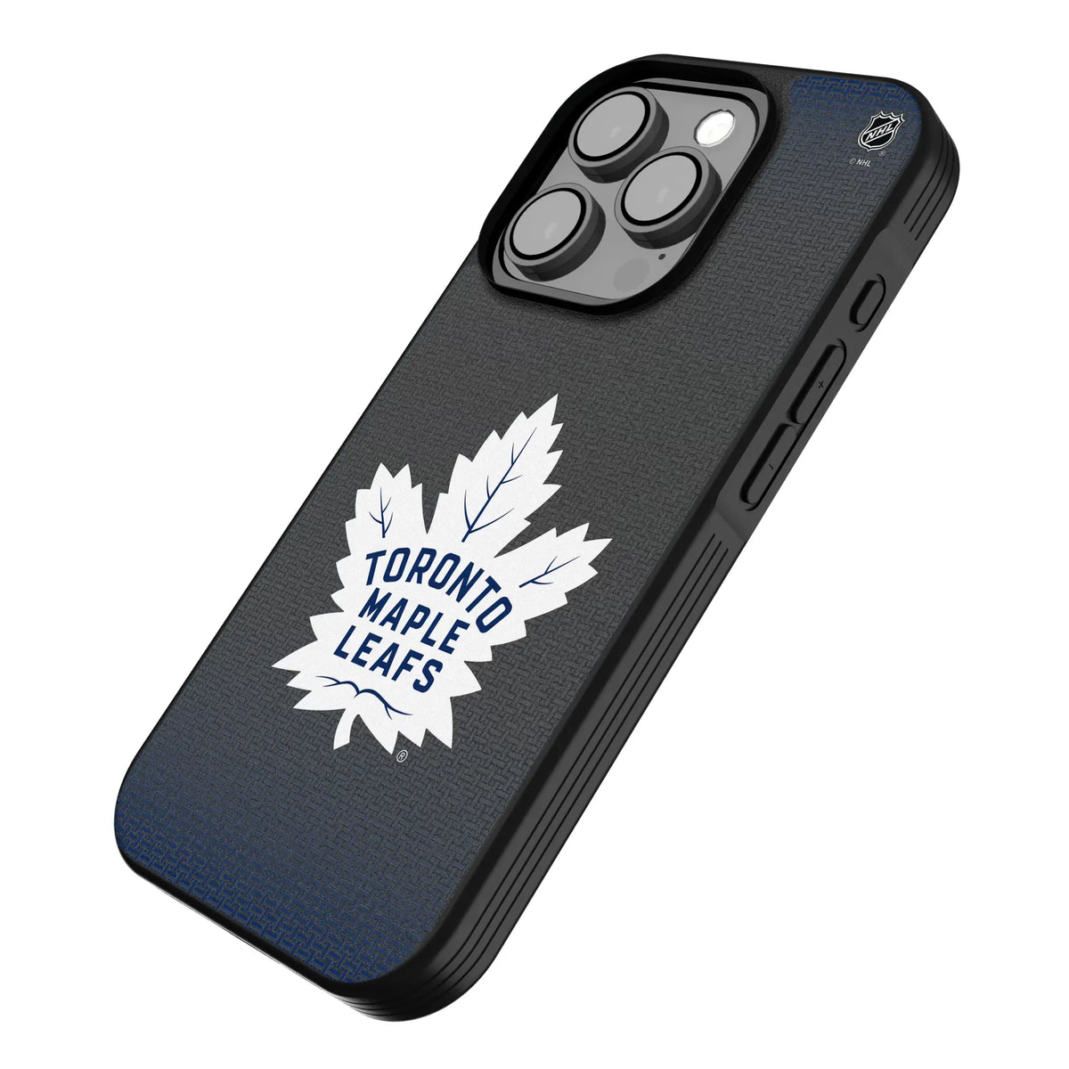 Toronto Maple Leafs Linen iPhone Bump Phone Case for Apple iPhone - Isometric View