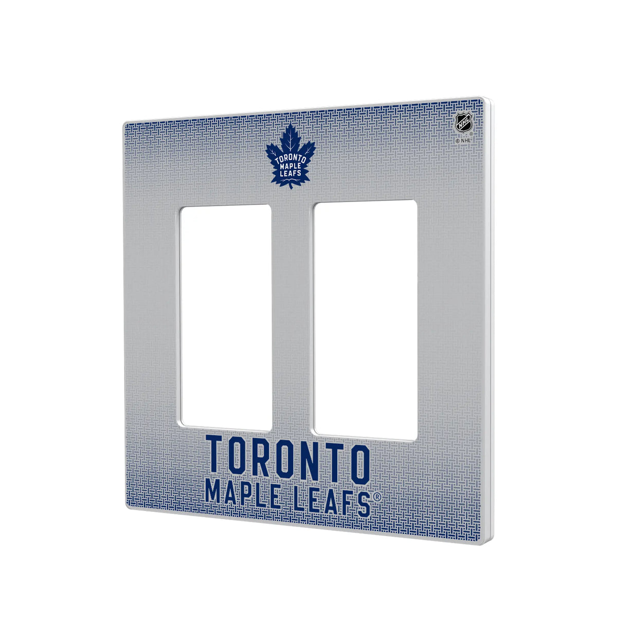 Toronto Maple Leafs Linen Hidden-Screw Light Switch Plate#Style_Double Rocker