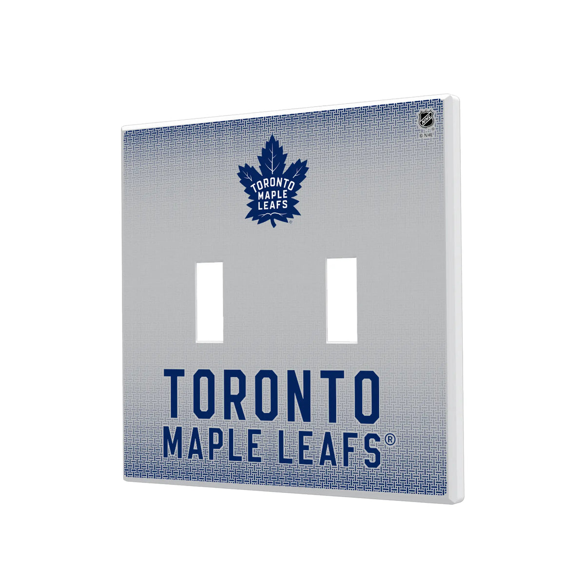 Toronto Maple Leafs Linen Hidden-Screw Light Switch Plate#Style_Double Toggle