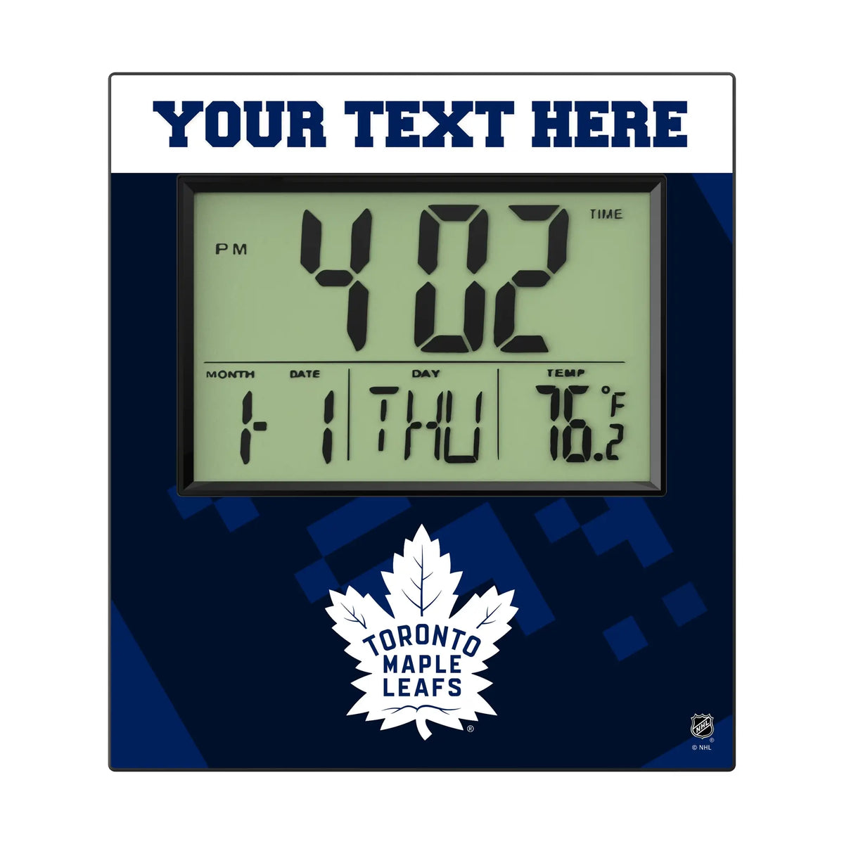 Toronto Maple Leafs Personalized Color Block Wall Clock