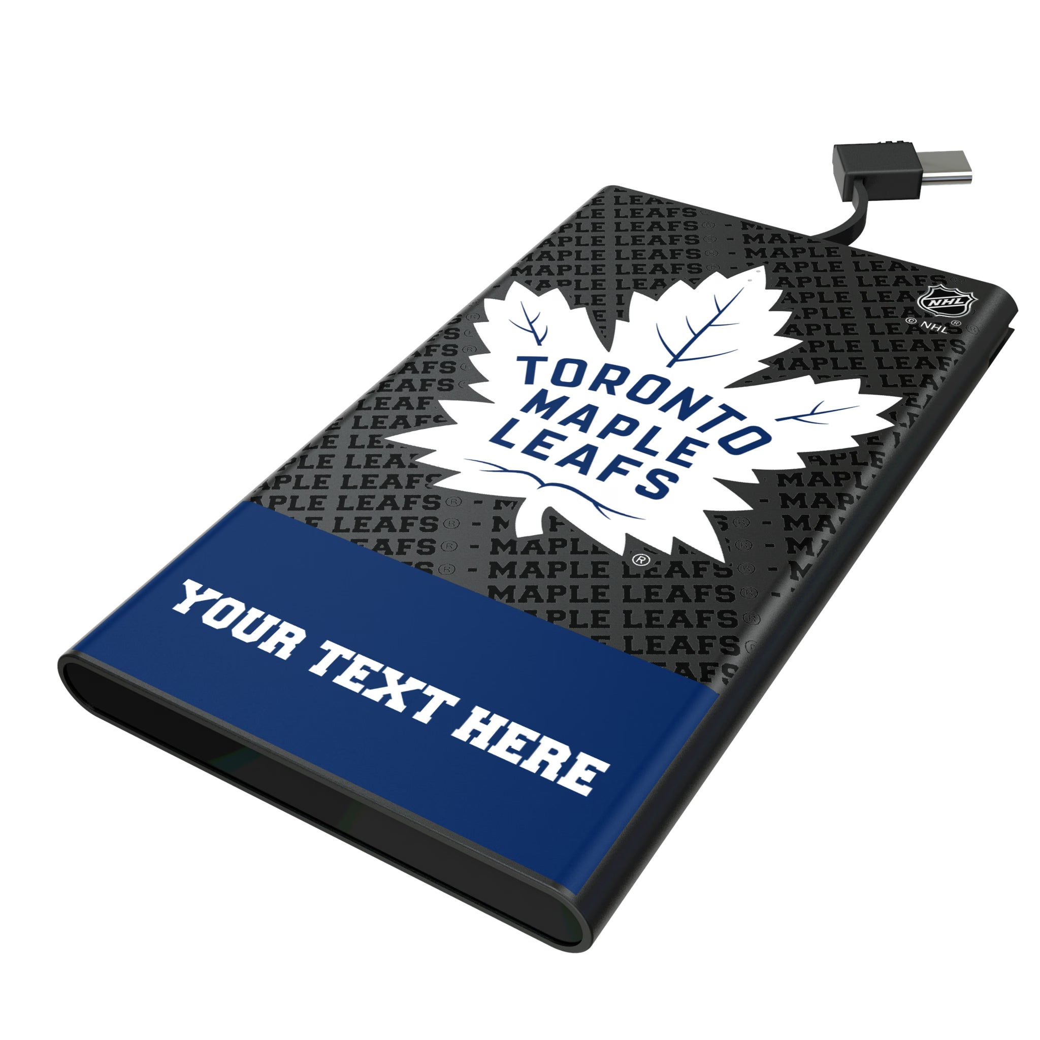 Toronto Maple Leafs Personalized EndZone Plus 5000mAh Flat Powerbank