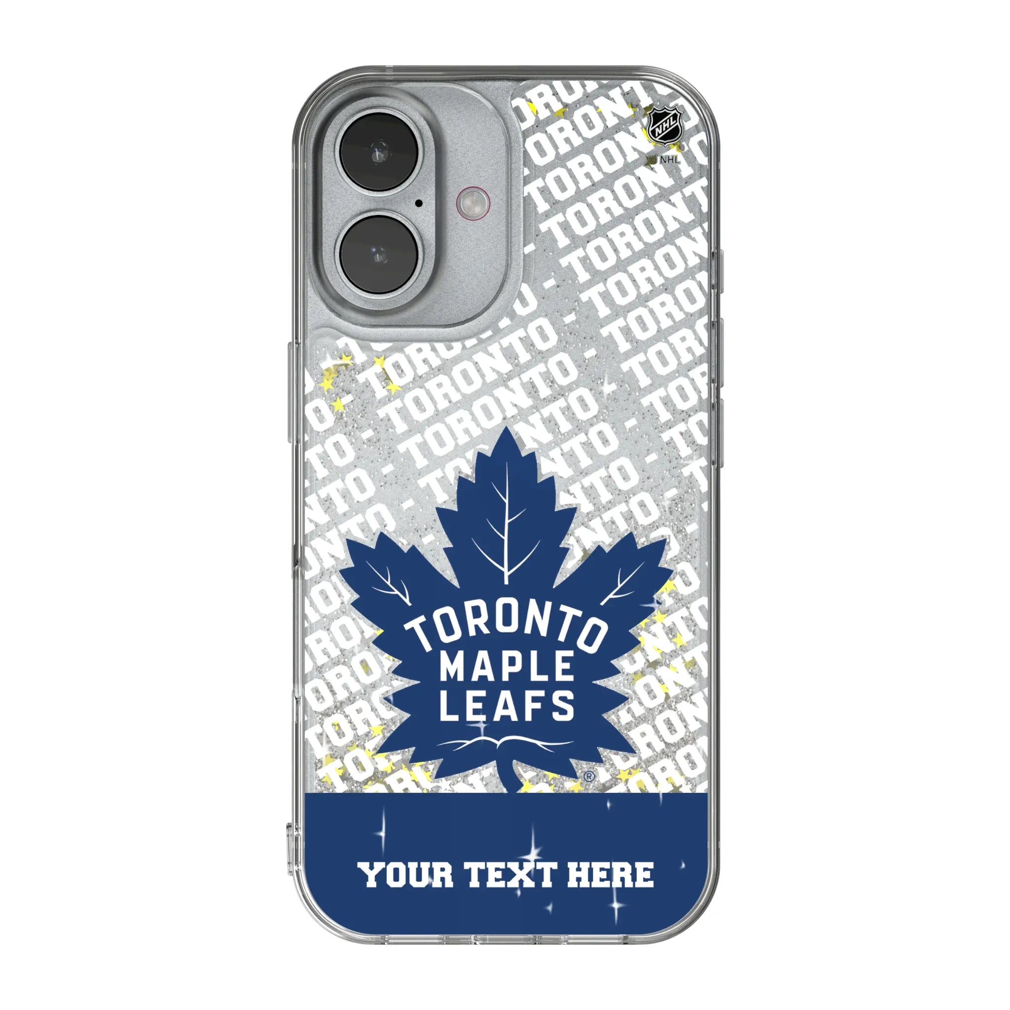 Toronto Maple Leafs Personalized EndZone Plus iPhone Glitter Phone Case for Apple iPhone