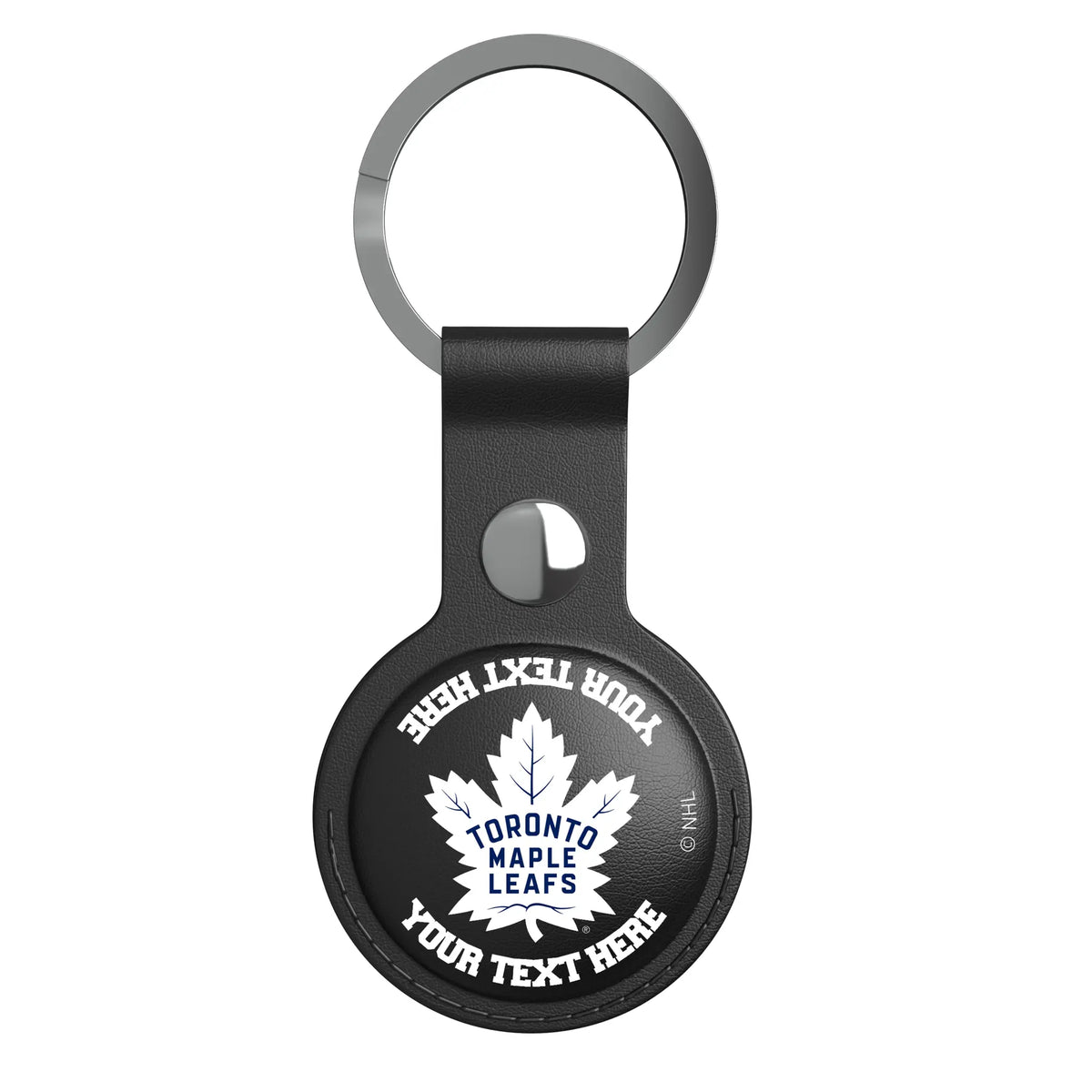 Toronto Maple Leafs Personalized Insignia AirTag Black Airtag Holder