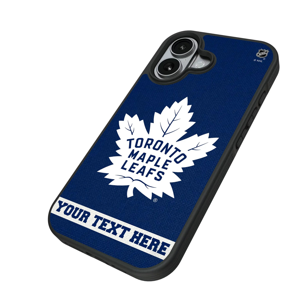 Toronto Maple Leafs Personalized Stripe iPhone Bump Phone Case for Apple iPhone - Isometric View#Device_iPhone 17