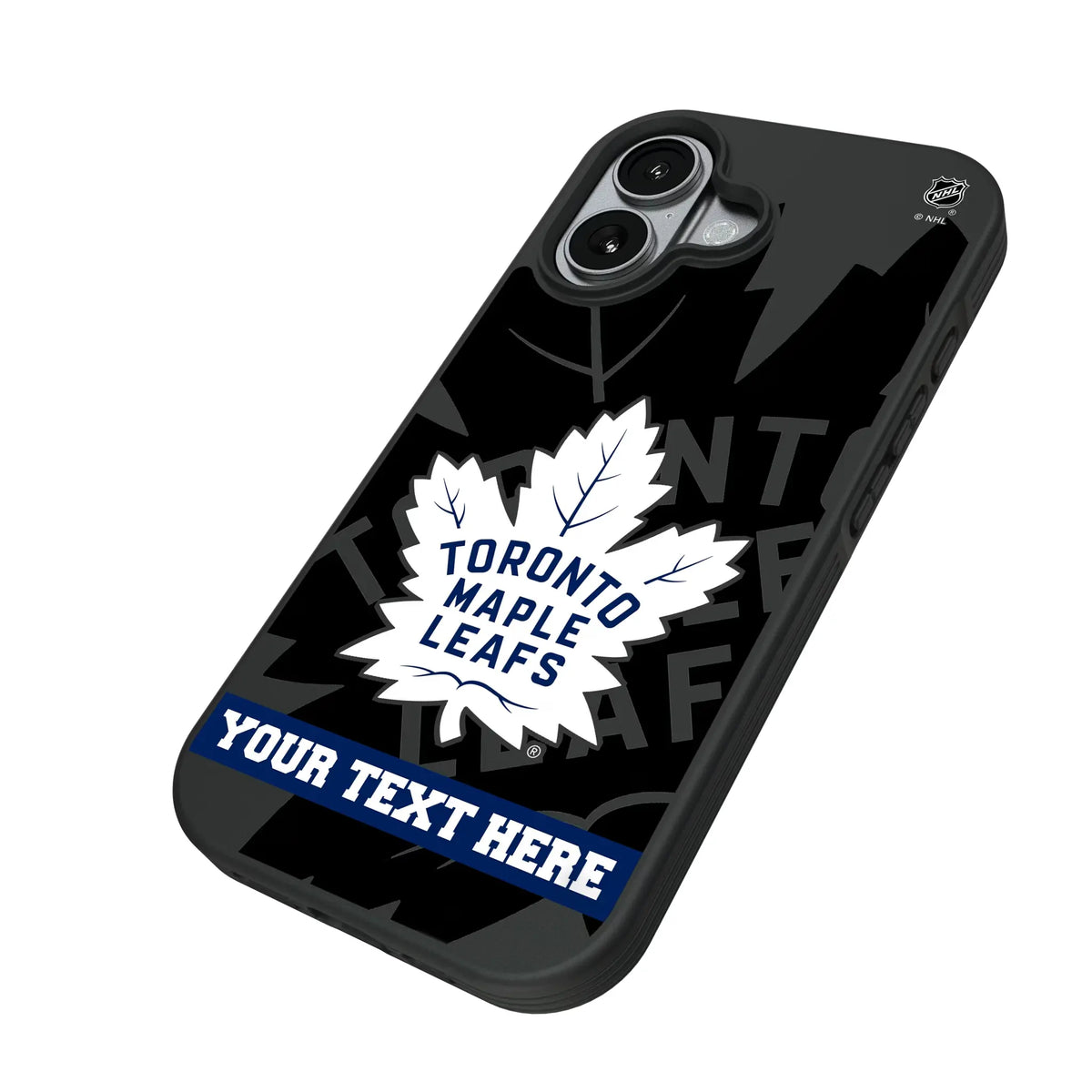 Toronto Maple Leafs Personalized Tilt iPhone Bump Phone Case for Apple iPhone - Isometric View#Device_iPhone 17