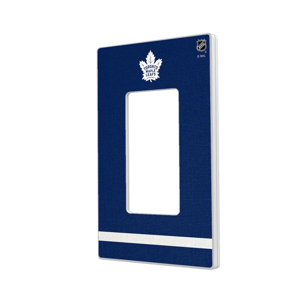 Toronto Maple Leafs Stripe Hidden-Screw Light Switch Plate#Style_Single Rocker