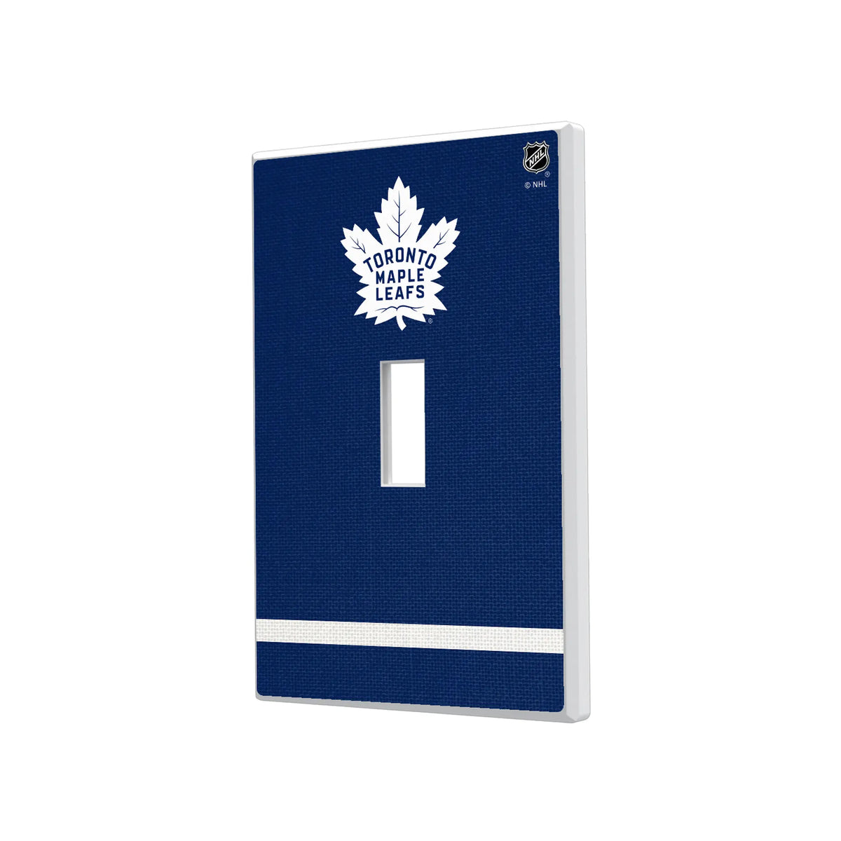 Toronto Maple Leafs Stripe Hidden-Screw Light Switch Plate#Style_Single Toggle