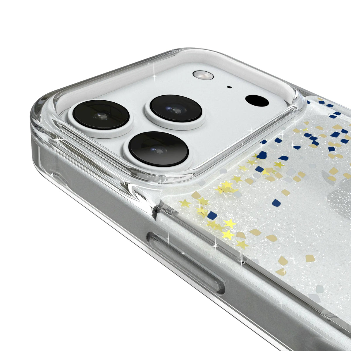 United State Naval Academy Midshipmen Confetti iPhone Glitter Phone Case for Apple iPhone - Detail#Device_iPhone 18 Pro