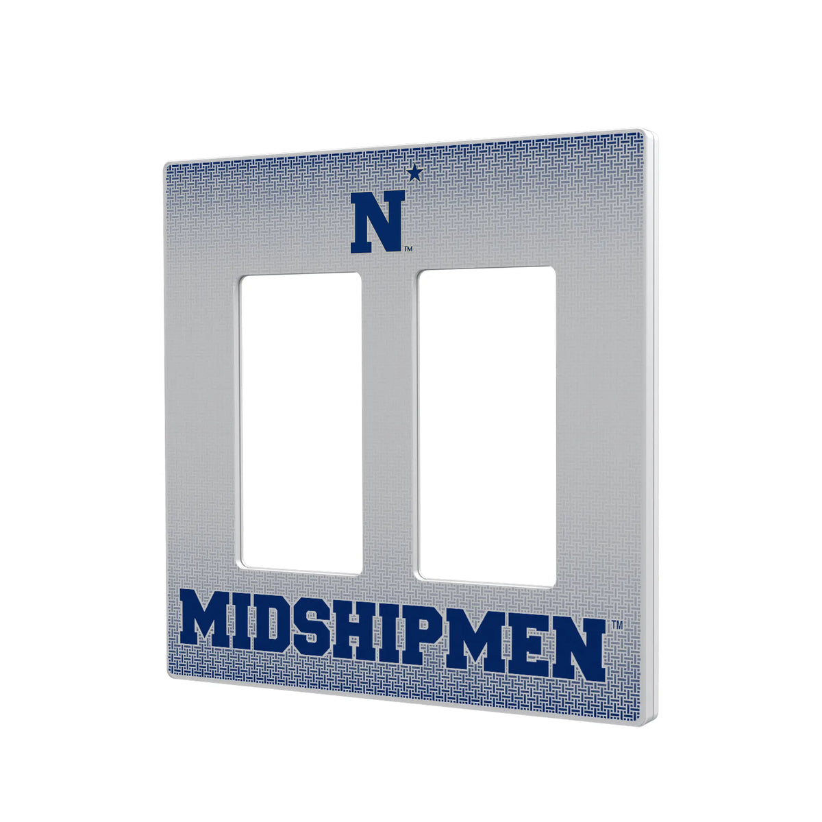 United State Naval Academy Midshipmen Linen Hidden-Screw Light Switch Plate#Style_Double Rocker