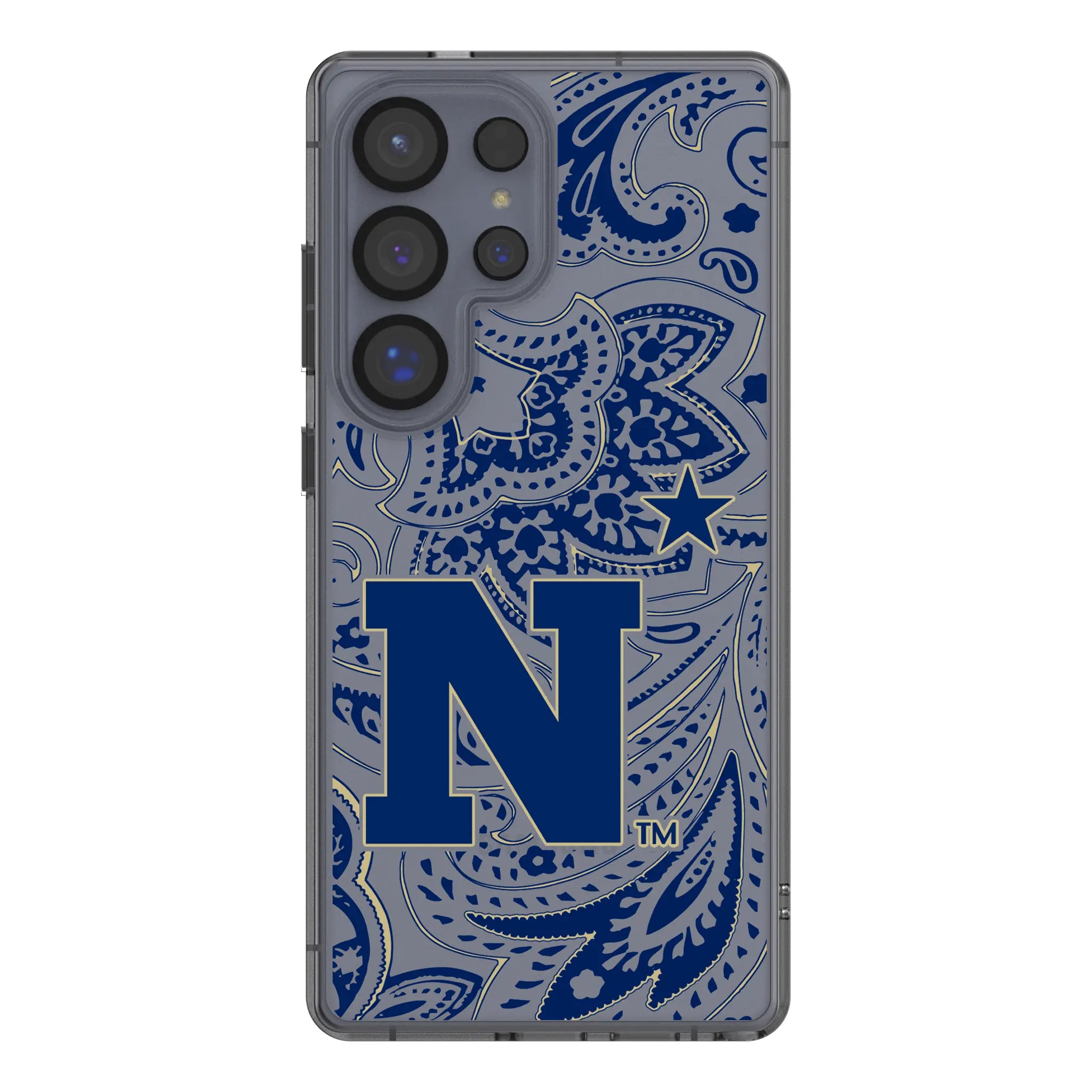United State Naval Academy Midshipmen Paisley Galaxy Clear Phone Case for Samsung Galaxy#Device_Galaxy S25 Ultra