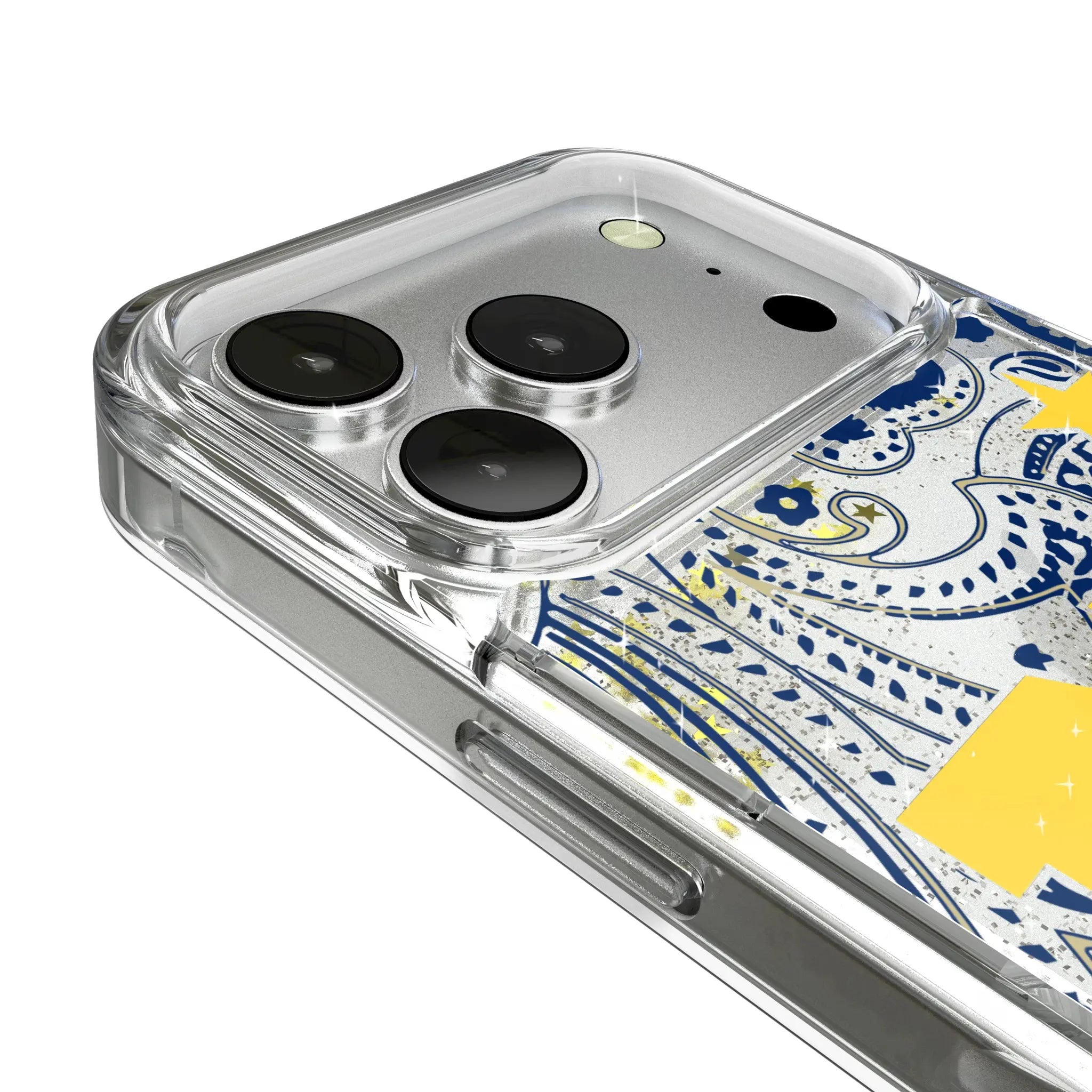 United State Naval Academy Midshipmen Paisley iPhone Glitter Phone Case for Apple iPhone - Detail