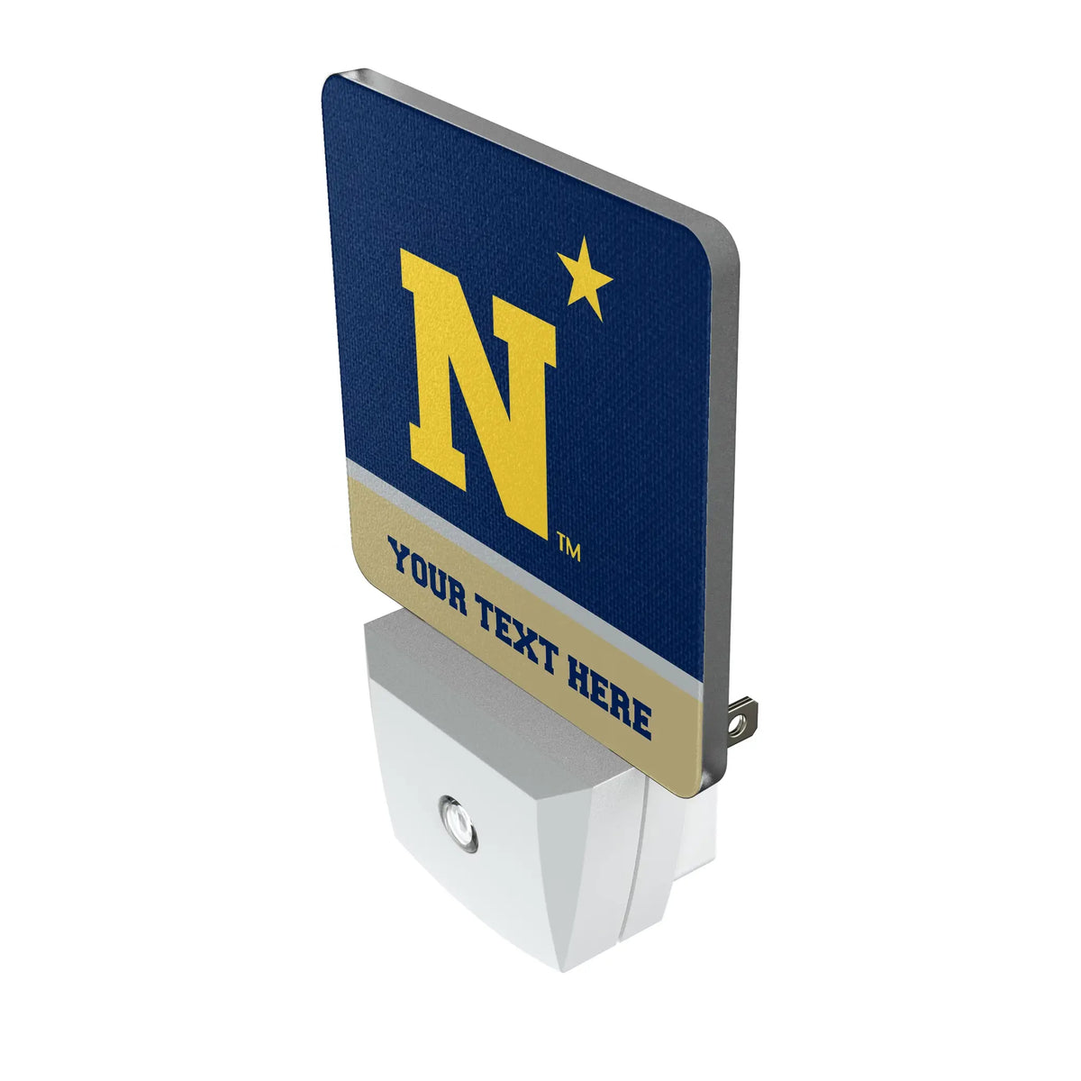 United State Naval Academy Midshipmen Personalized Endzone Solid Night Light 2-Pack - Isometric View