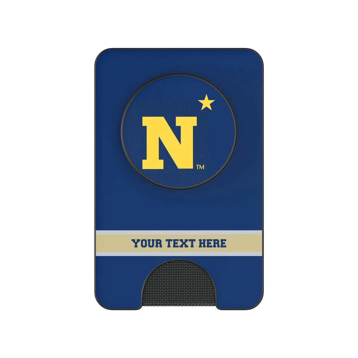 United State Naval Academy Midshipmen Personalized Endzone Solid Popsockets Wallet Magnetic
