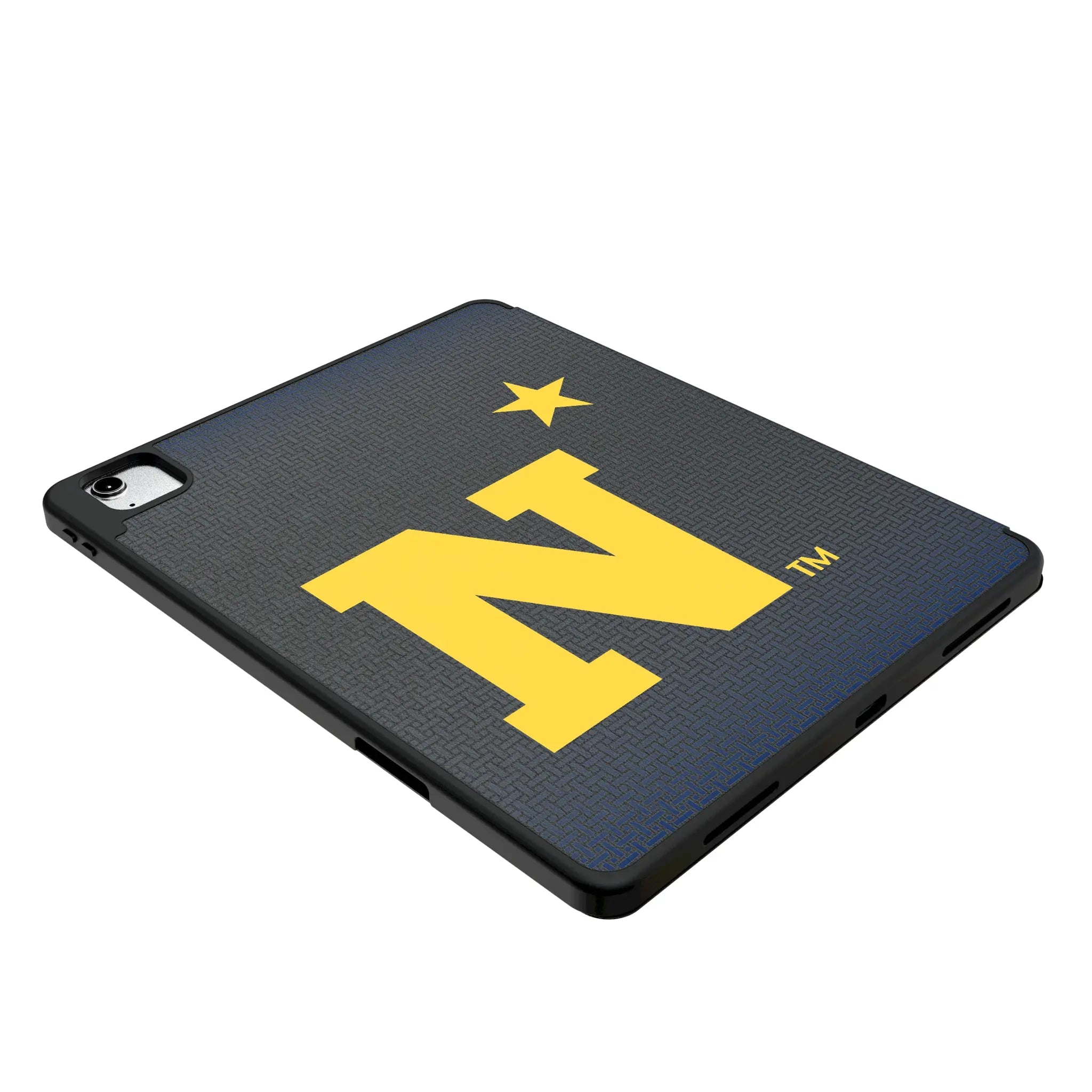 United State Naval Academy Midshipmen Personalized Linen iPad Tablet Case for Apple iPad - Isometric View