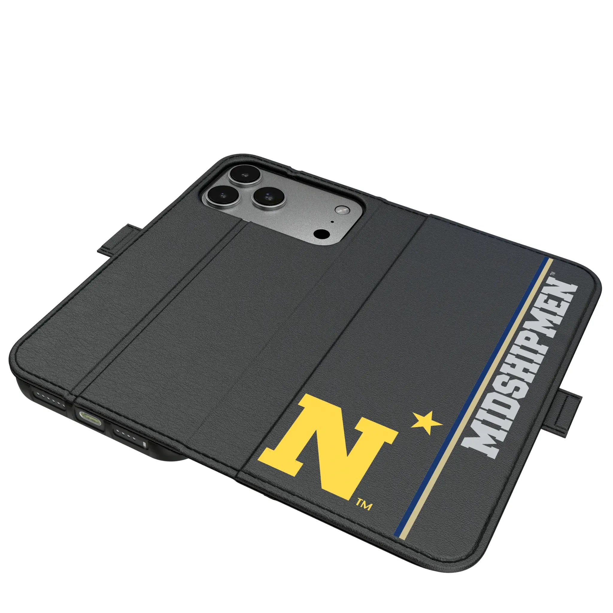 United State Naval Academy Midshipmen Sidebar iPhone Folio Phone Case for Apple iPhone#Device_iPhone 17 Pro Max