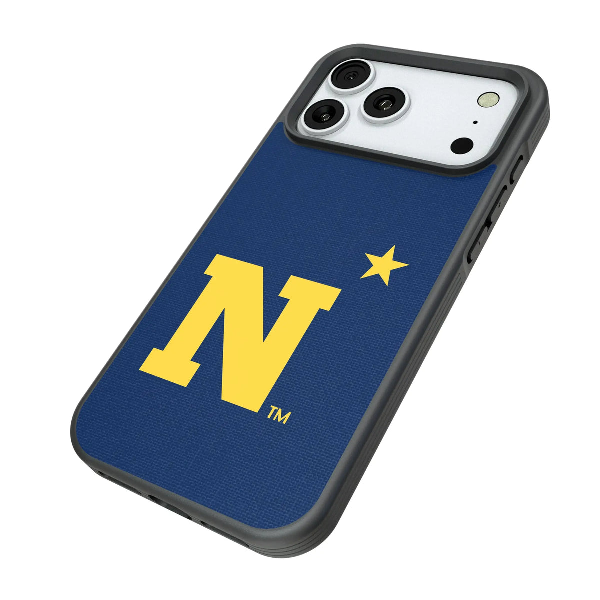 United State Naval Academy Midshipmen Solid iPhone Bump Phone Case for Apple iPhone - Isometric View#Device_iPhone 18 Pro Max
