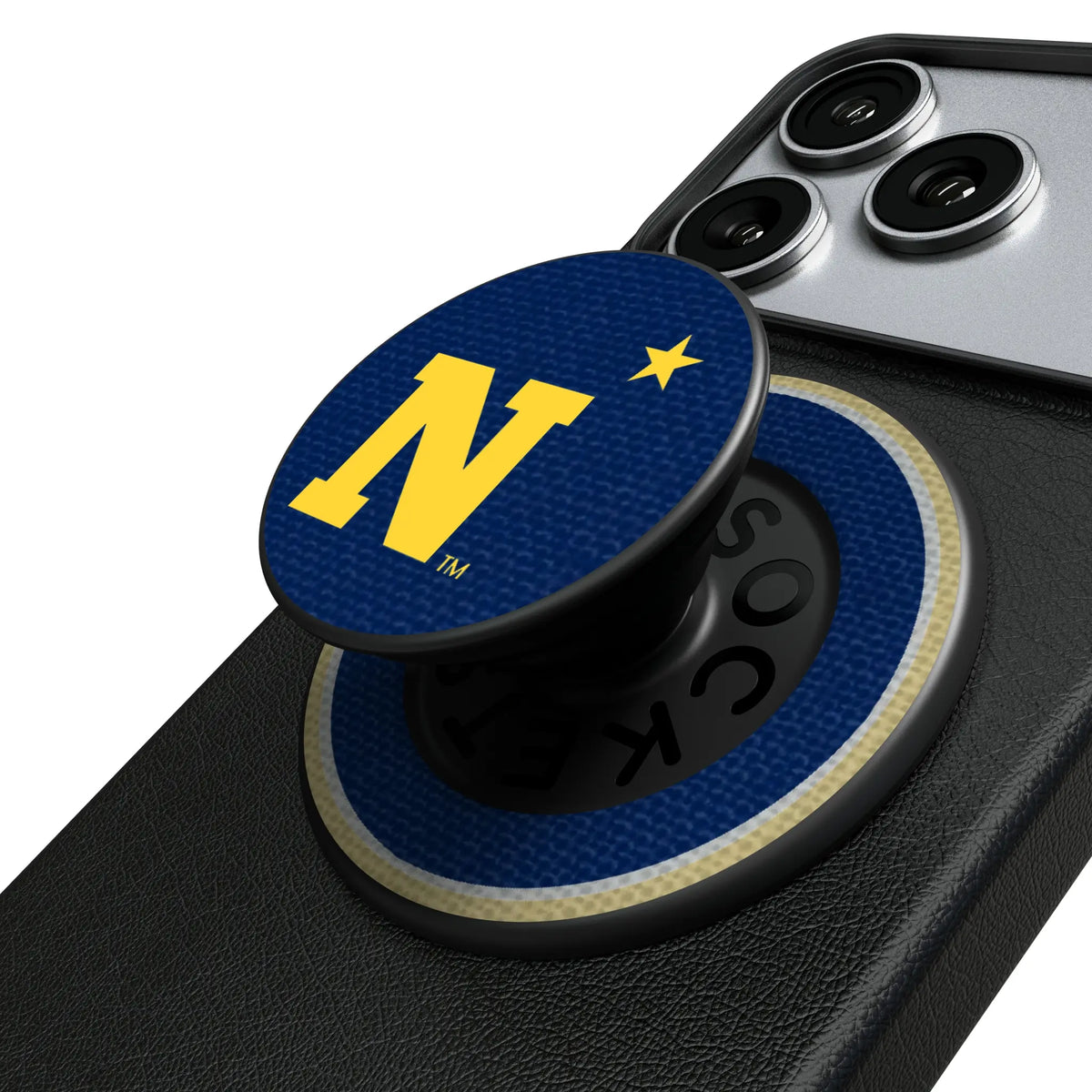 United State Naval Academy Midshipmen Stripe Popsockets Round Magnetic