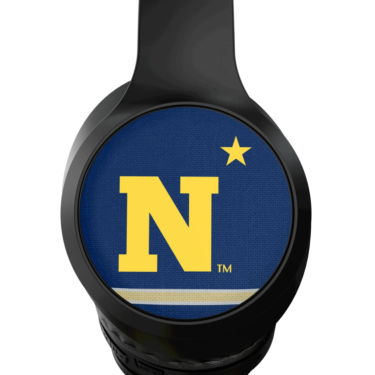United State Naval Academy Midshipmen Stripe Wireless Over-Ear Headphones With Case - Detail