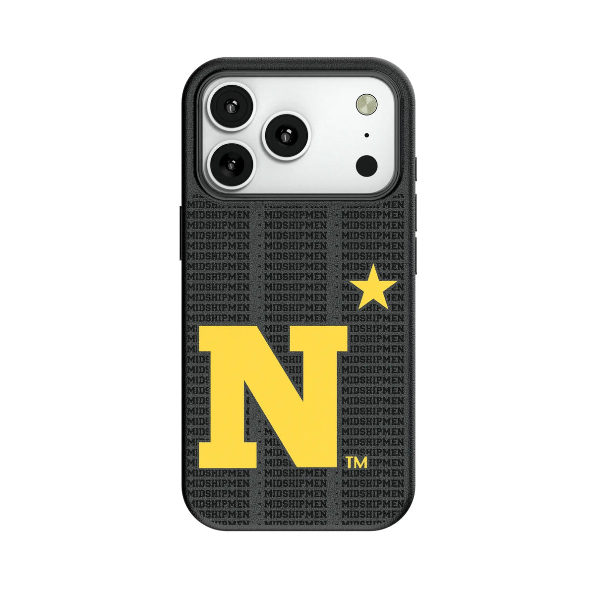 United State Naval Academy Midshipmen Text Backdrop MagSafe Compatible Phone Case for Apple iPhone