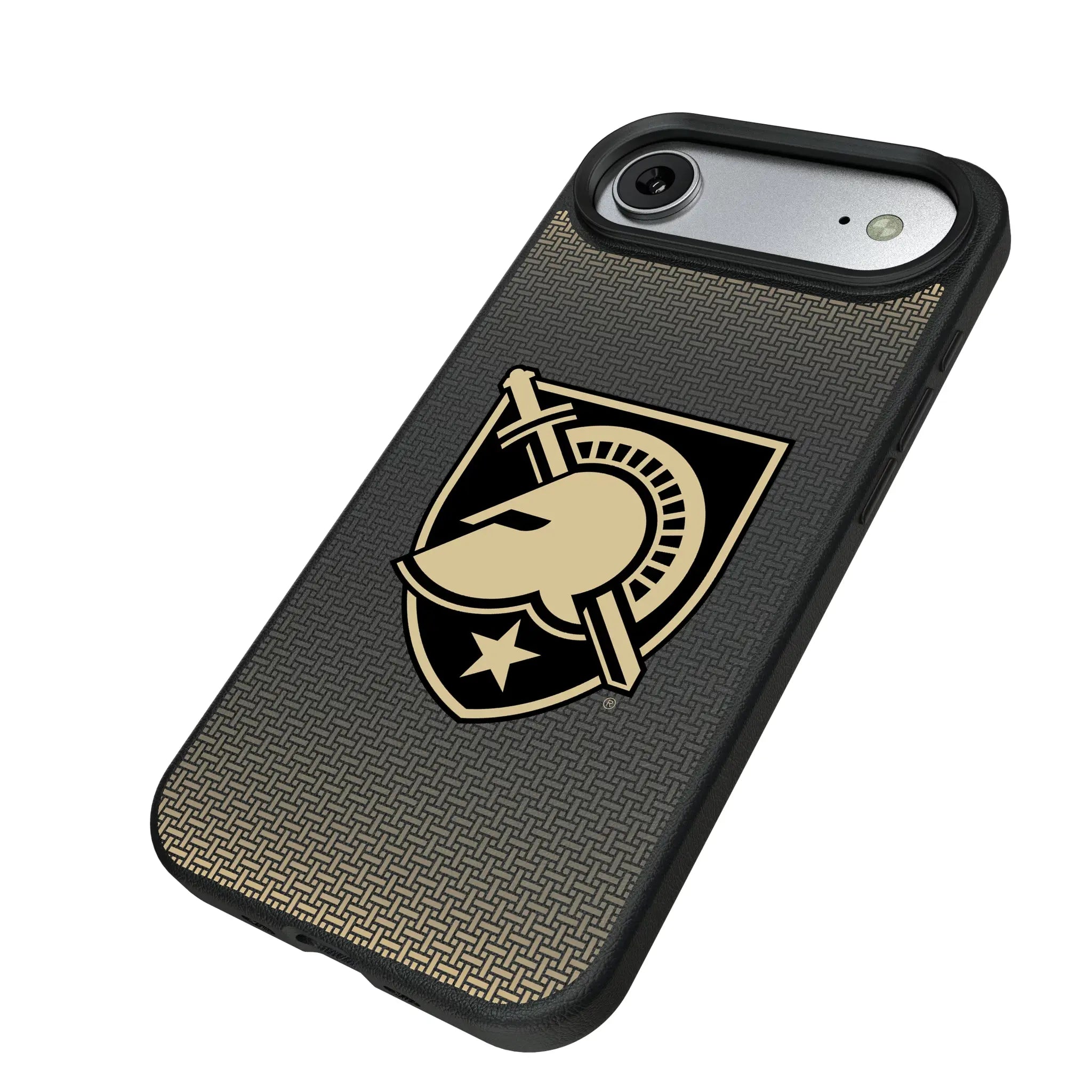 United States Military Academy Black Knights Linen iPhone MagSafe Compatible Phone Case for Apple iPhone - Isometric View#Device_iPhone Air