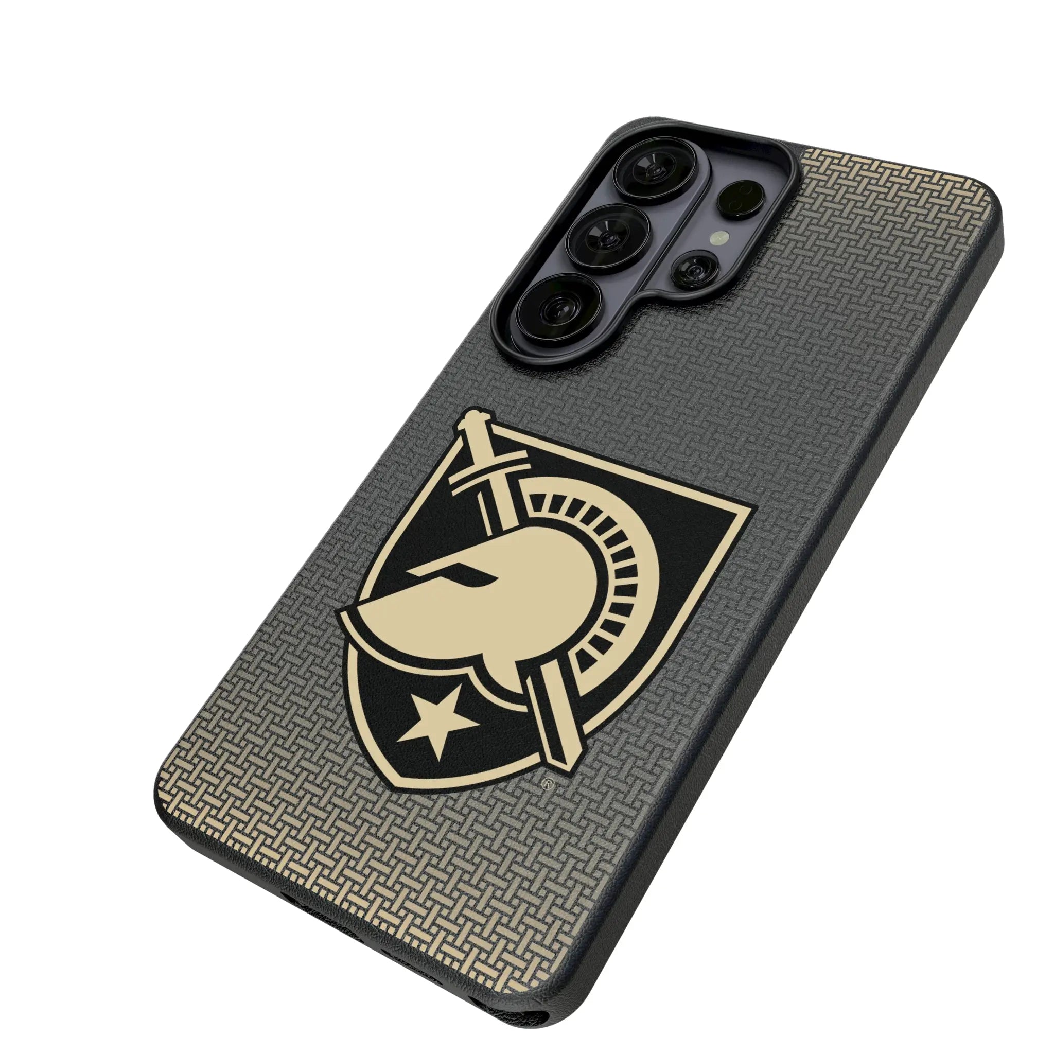 United States Military Academy Black Knights Linen Galaxy MagSafe Compatible Phone Case for Samsung Galaxy - Isometric View#Device_Galaxy S26 Ultra