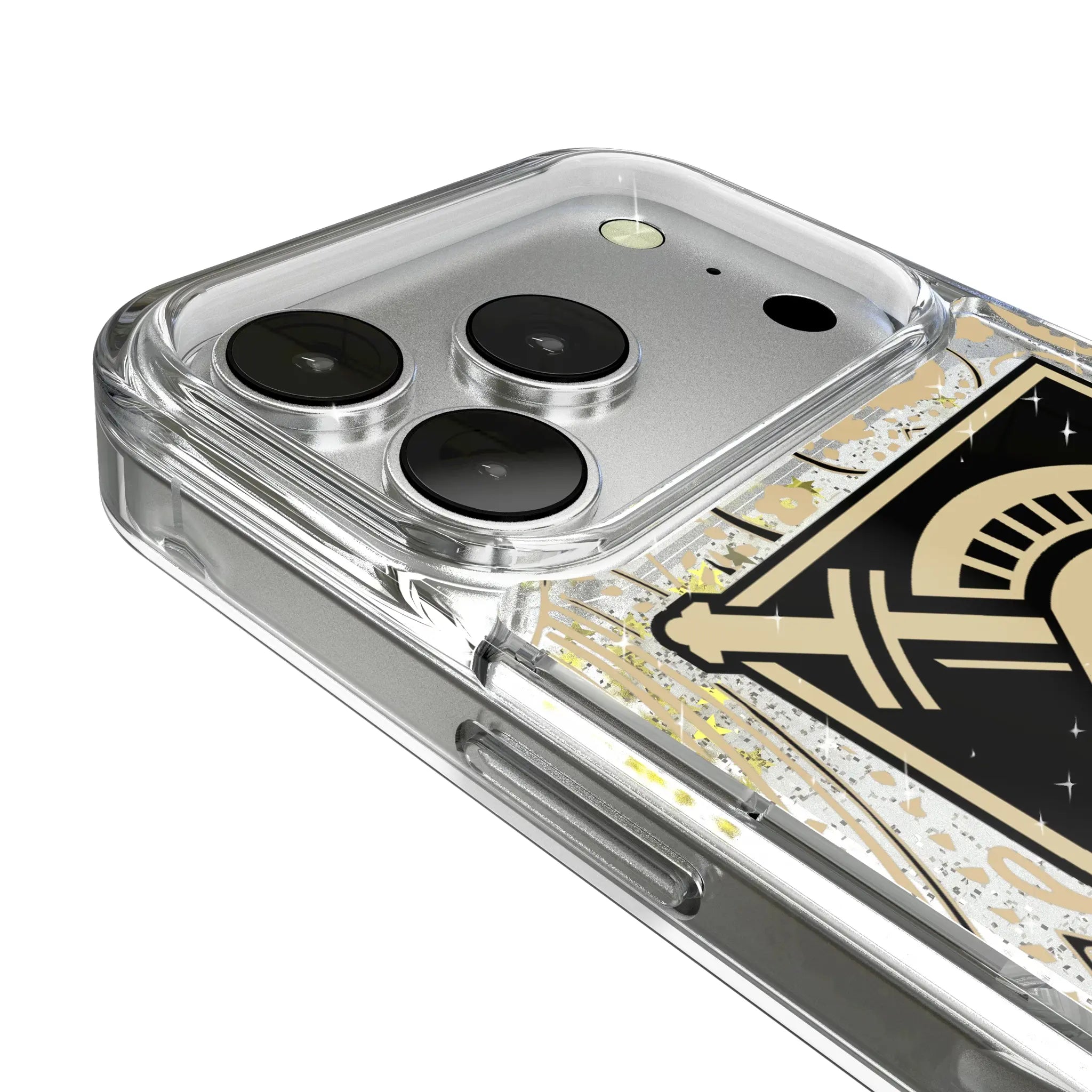 United States Military Academy Black Knights Paisley iPhone Glitter Phone Case for Apple iPhone - Detail