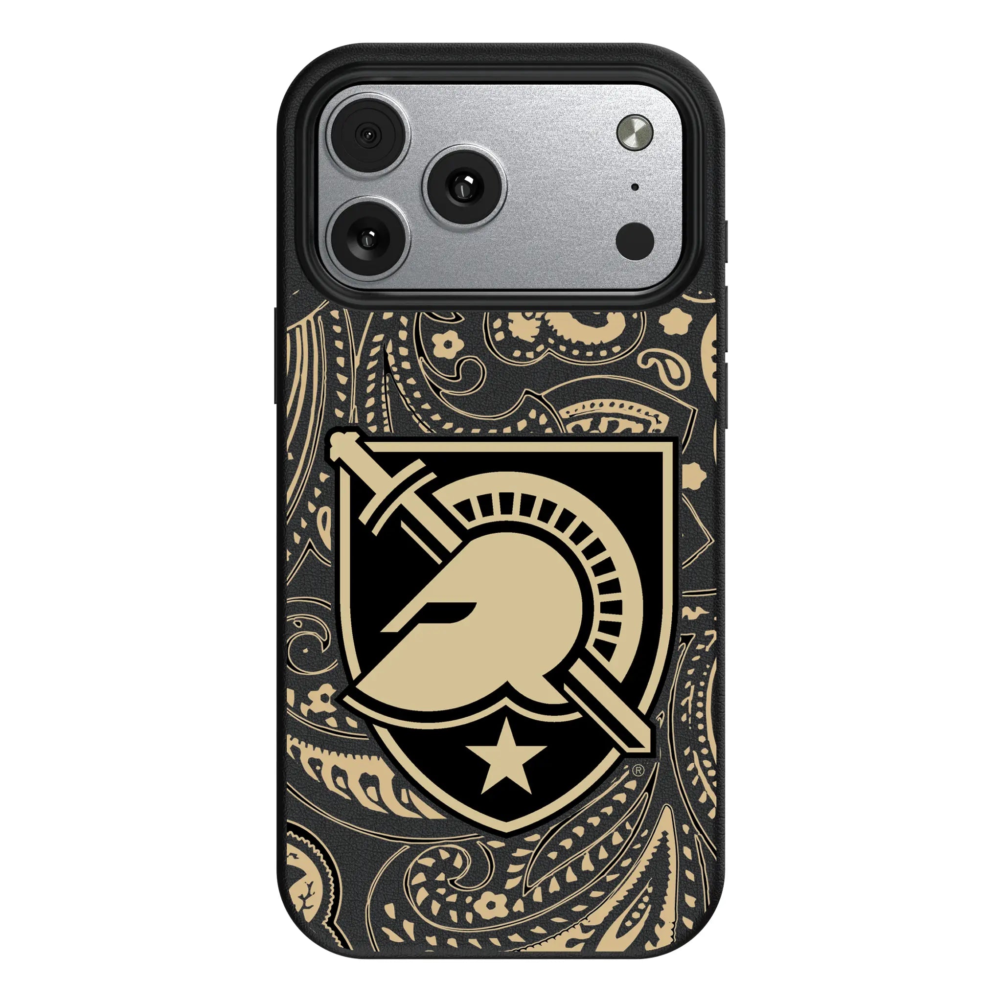 United States Military Academy Black Knights Paisley iPhone MagSafe Compatible Phone Case for Apple iPhone#Device_iPhone 17 Pro Max