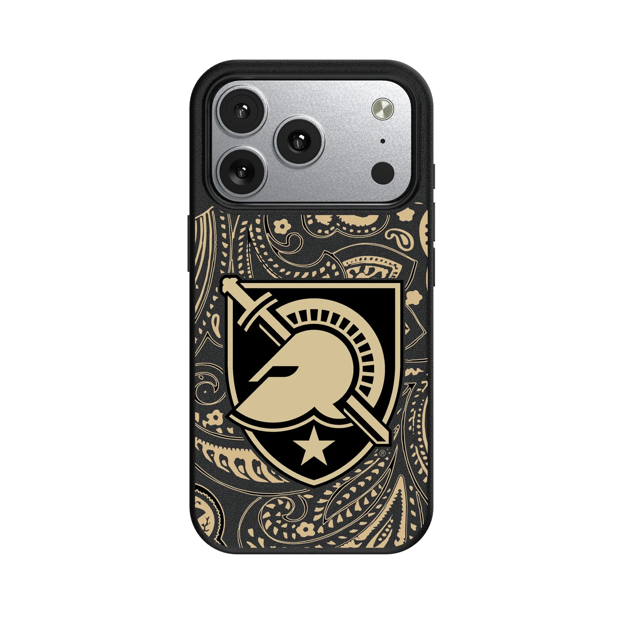 United States Military Academy Black Knights Paisley iPhone MagSafe Compatible Phone Case for Apple iPhone#Device_iPhone 17 Pro