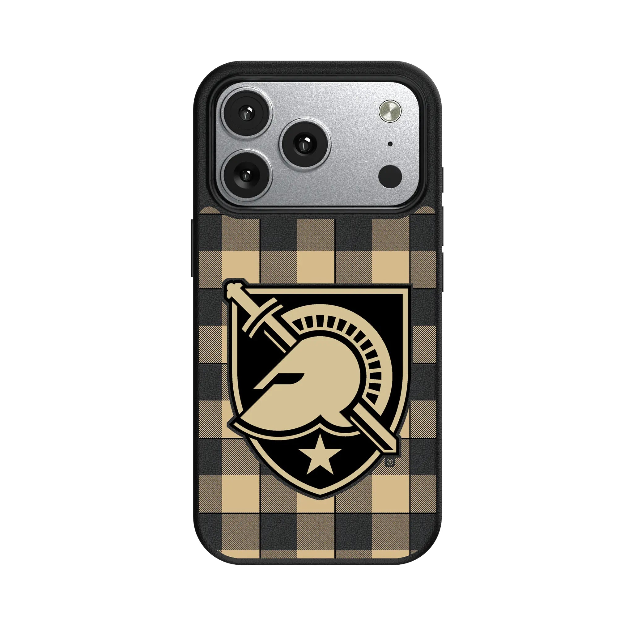 United States Military Academy Black Knights Plaid iPhone MagSafe Compatible Phone Case for Apple iPhone#Device_iPhone 17 Pro