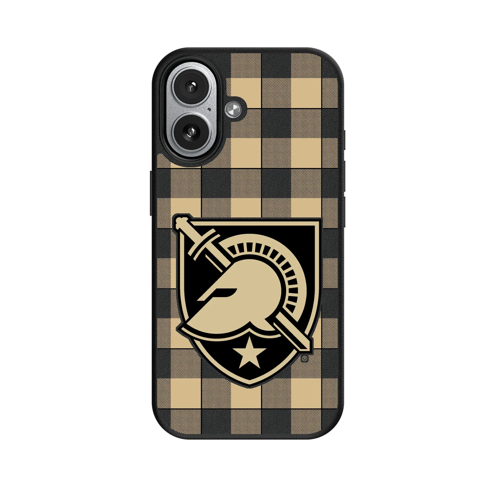 United States Military Academy Black Knights Plaid iPhone MagSafe Compatible Phone Case for Apple iPhone#Device_iPhone 17