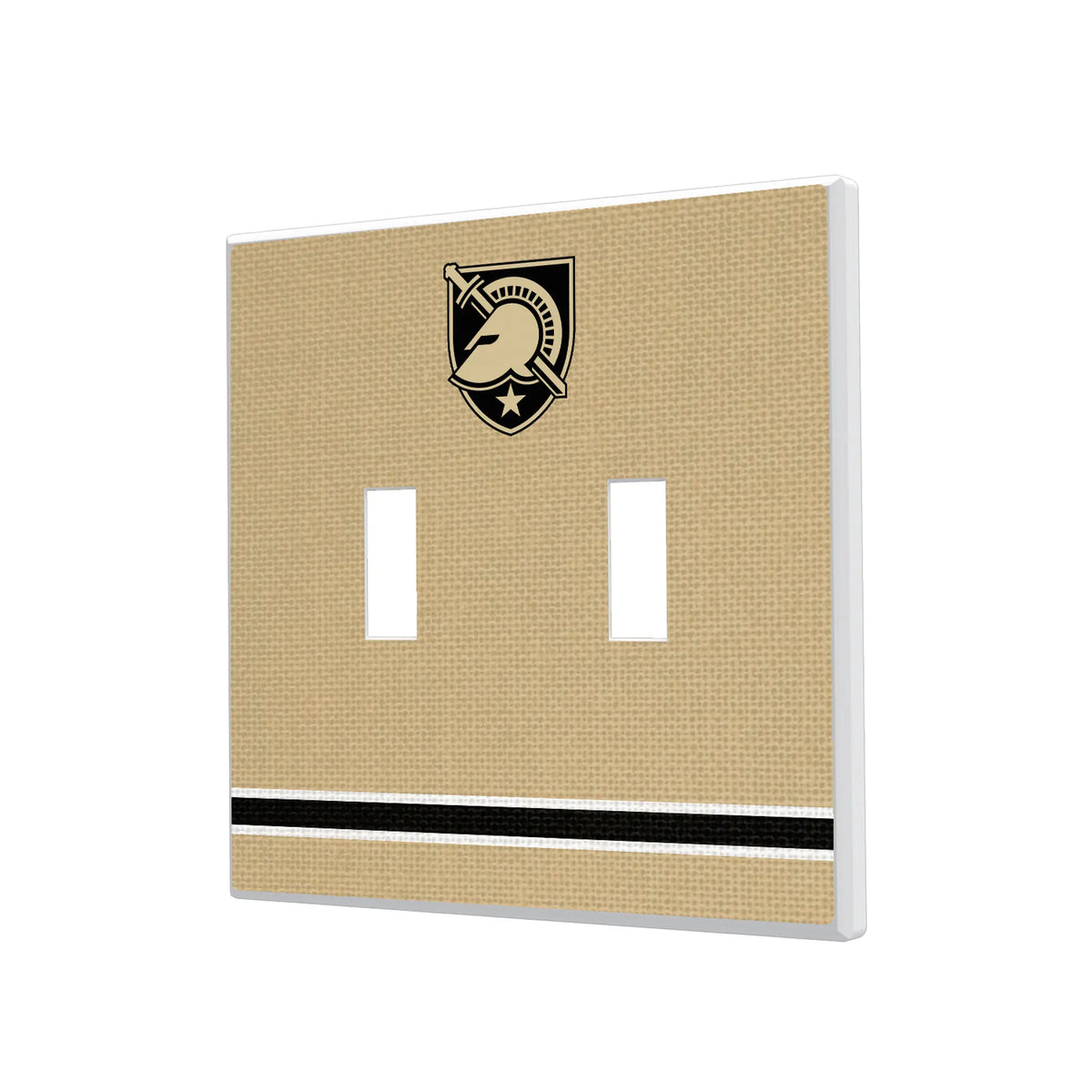 United States Military Academy Black Knights Stripe Hidden-Screw Light Switch Plate#Style_Double Toggle