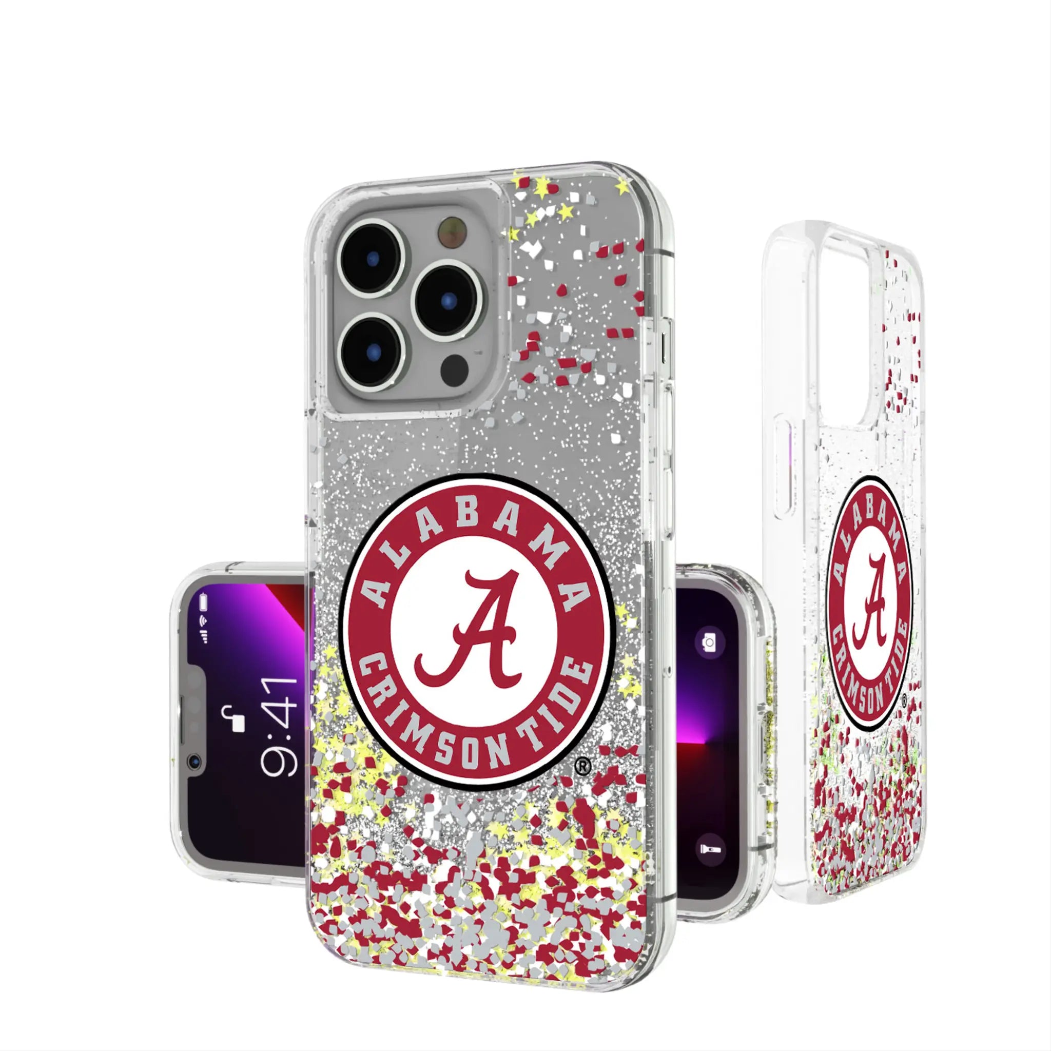 University of Alabama Crimson Tide Confetti iPhone Glitter Phone Case for Apple iPhone