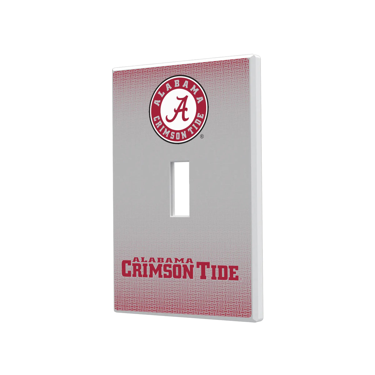 University of Alabama Crimson Tide Linen Hidden-Screw Light Switch Plate#Style_Single Toggle
